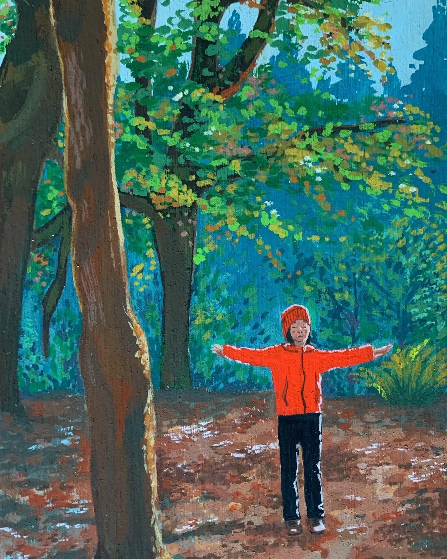 painted my mom for her birthday ❤️ gouache on wood, 4 x 6 in 

#painting #gouache #art