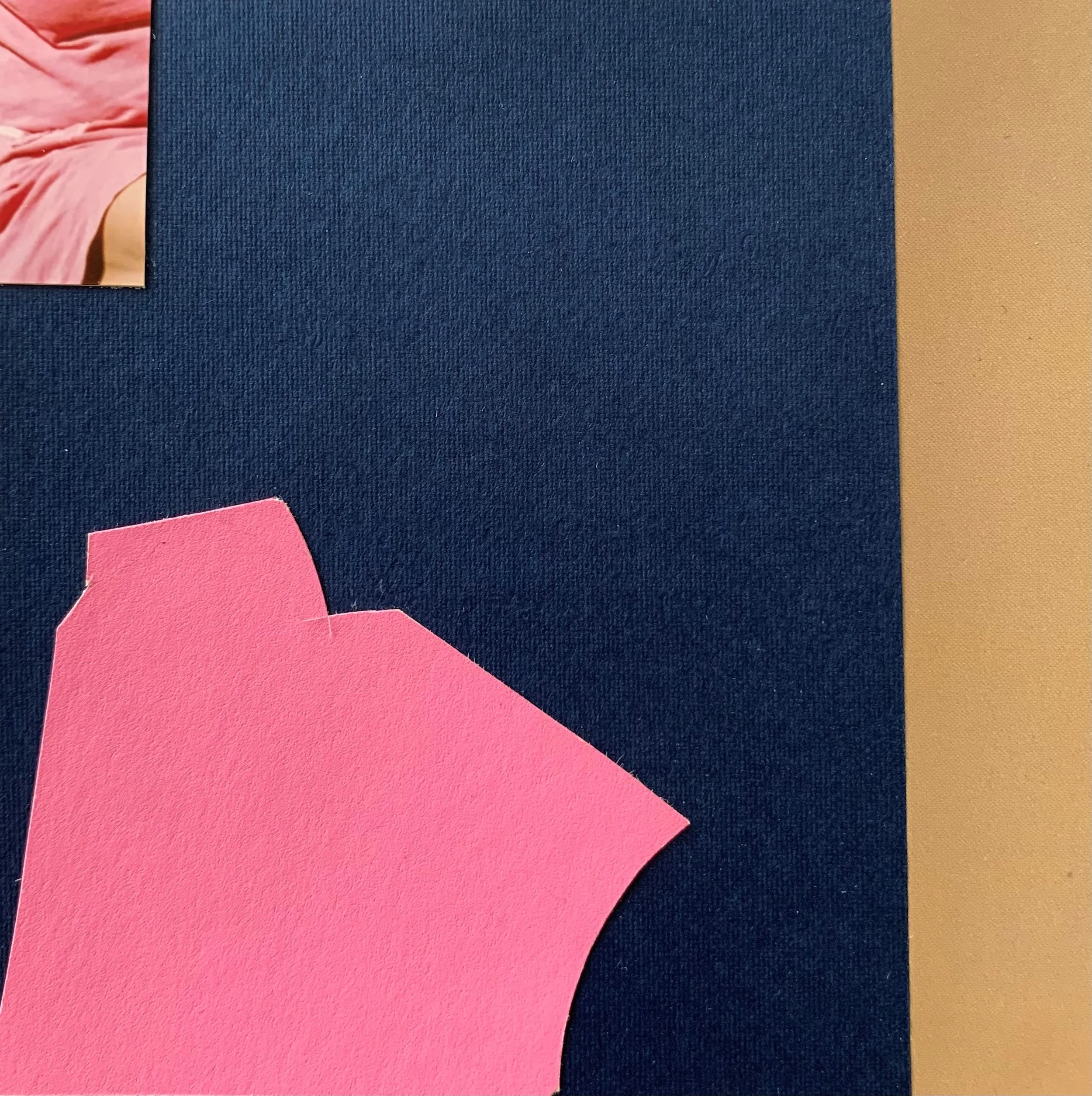 Collage Untitled (pink, blue, light brown) 2021