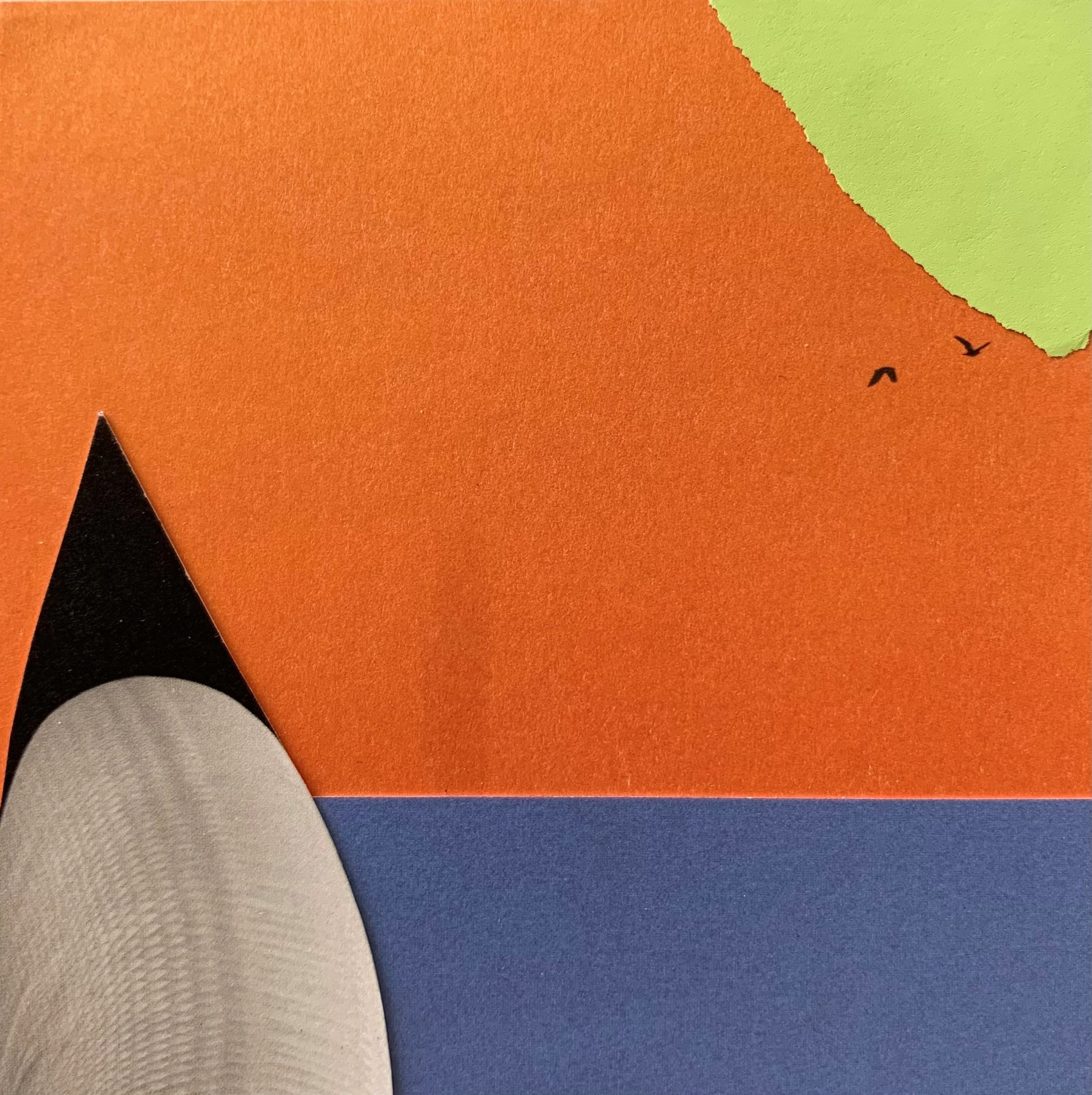 Collage Untitled (orange, lavender, light green) 2022