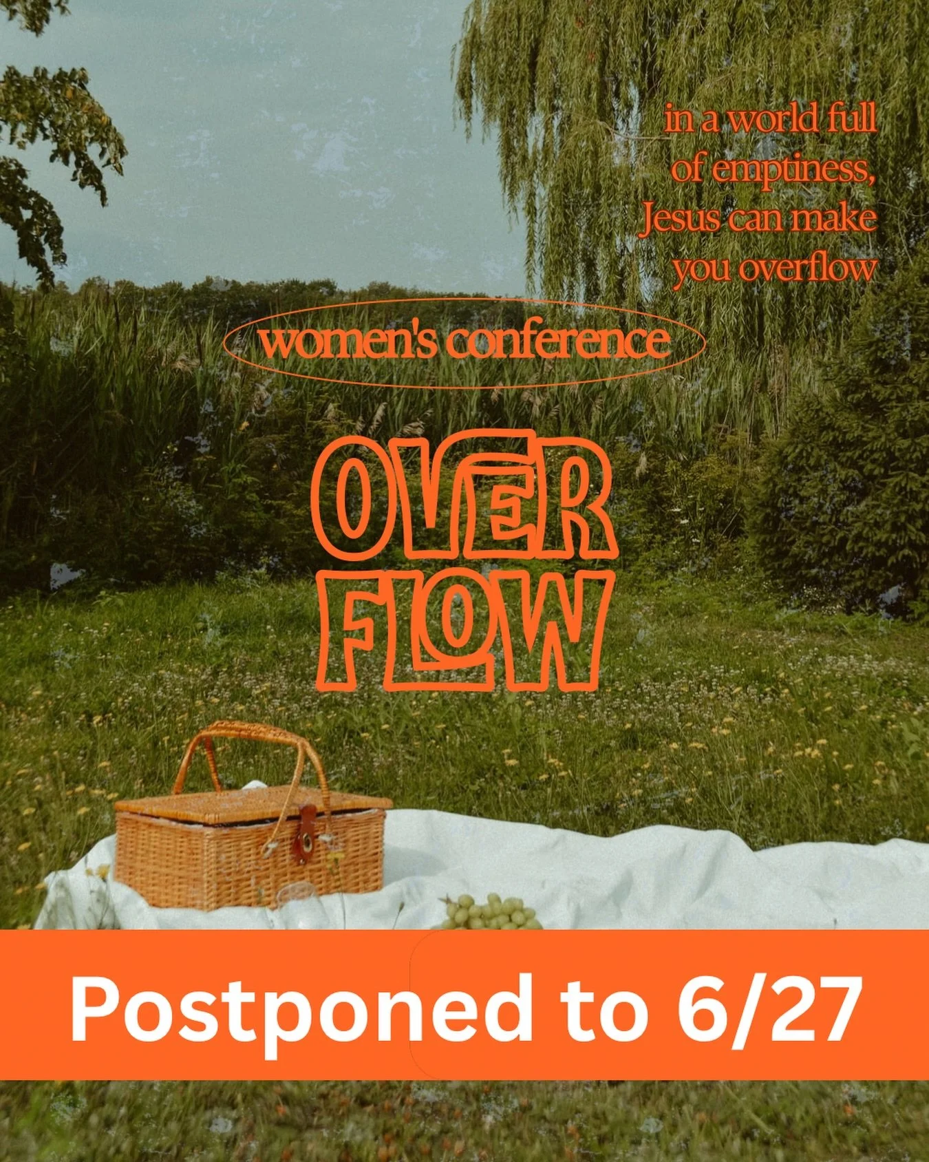 Update! Ladies we are postponing our women&rsquo;s conference to June 27th from 9am-12pm. With all of the chemical crisis going on, we felt it would be best to postpone our conference as most of our community was evacuated and is now getting to go ho