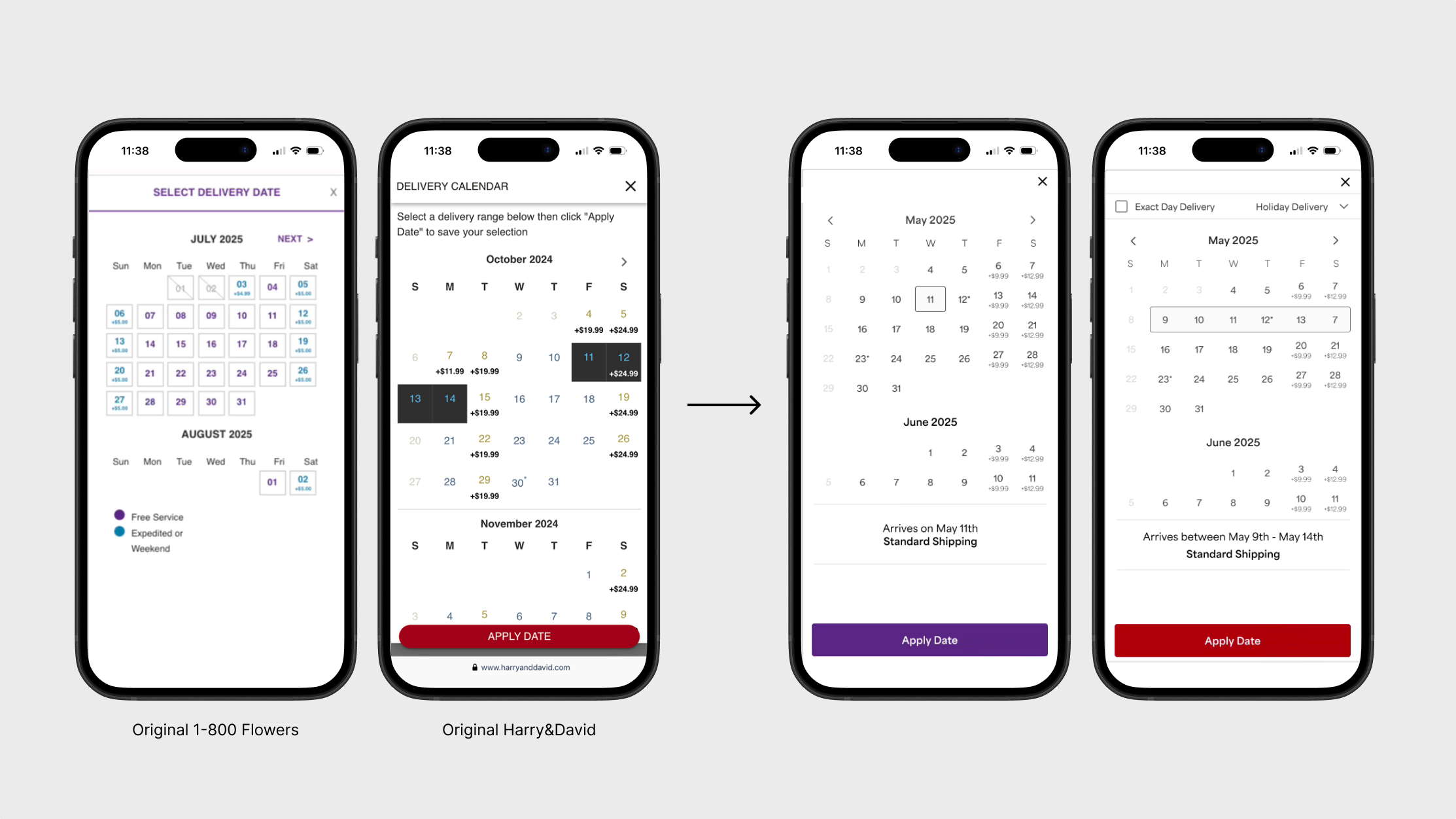 Calendar and Delivery Options