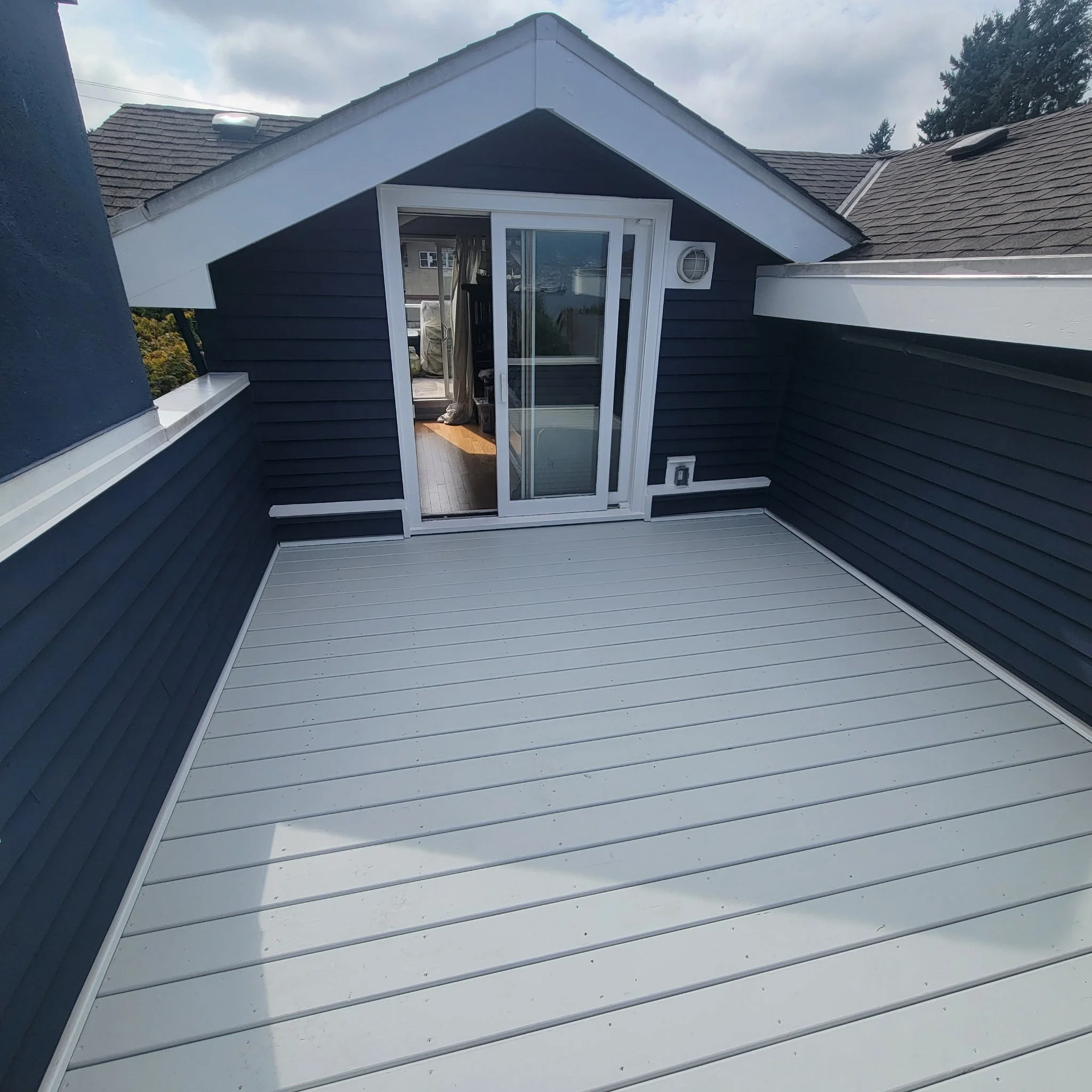 Pressure treated wood with deck paint