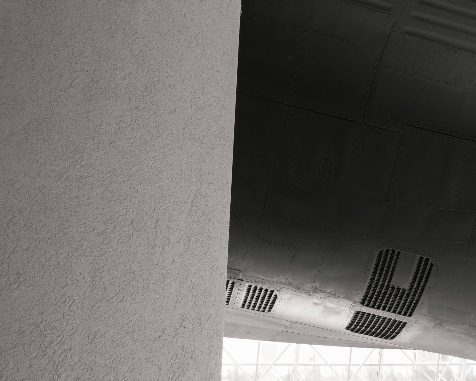 SR-71 detail image in black and white