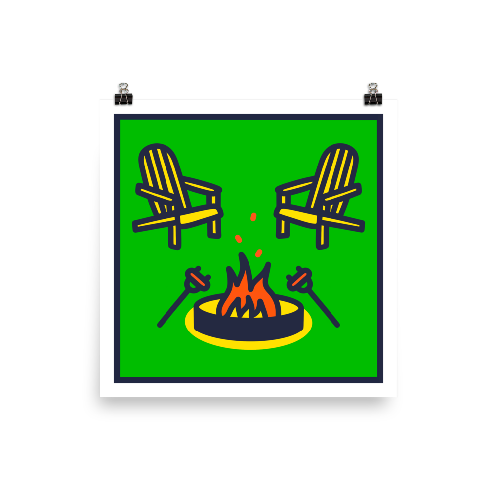 By the fire | art print