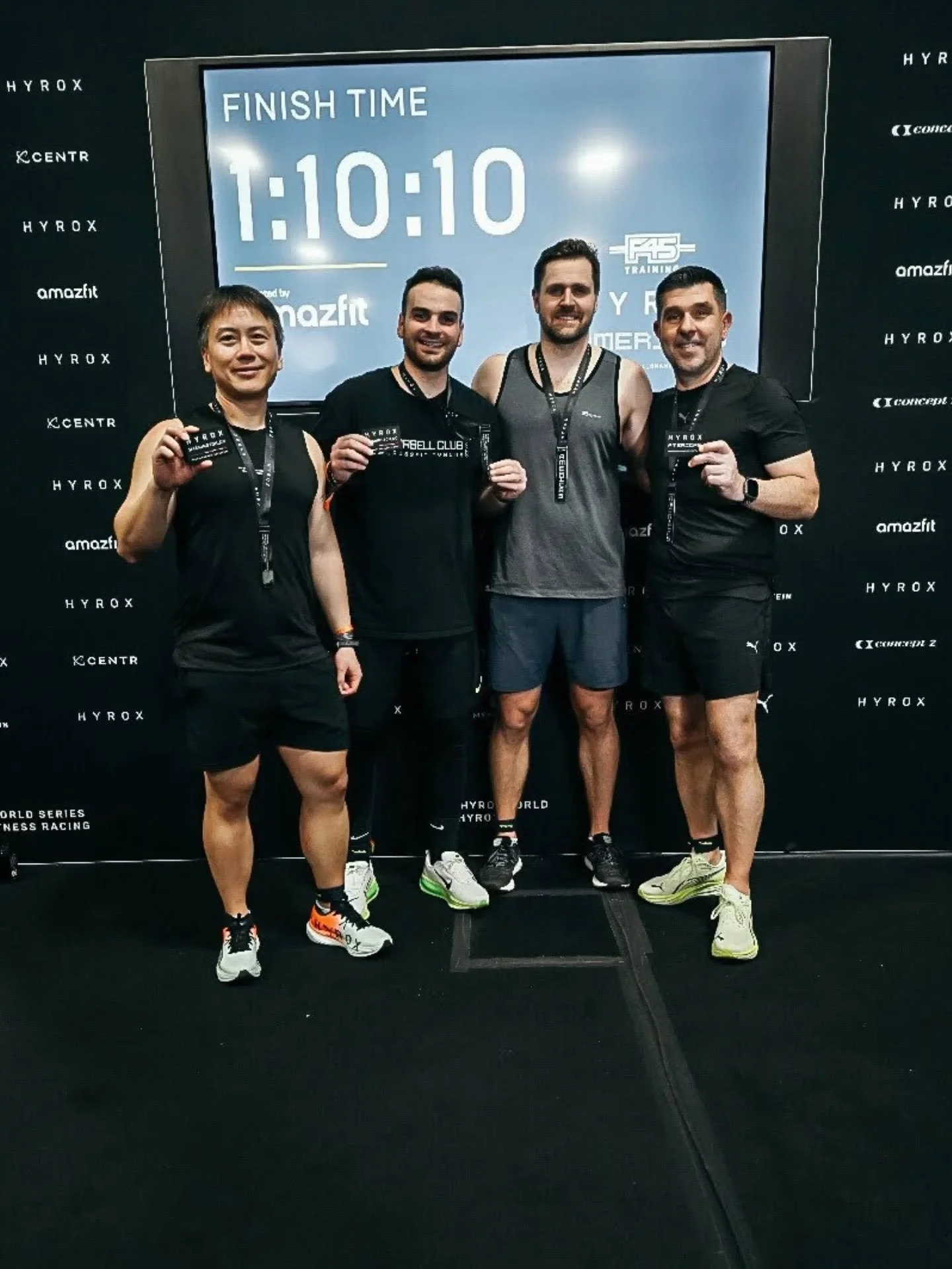 Congrats to all of our crew for running and supporting out at @hyroxamerica #HYROXDC. The relay team was blazing, the partners threw down, and we even had a Jeanna sighting. Strong showing all around 💚💙
.
@hyrox_nova 
@palaaces_ 
@mgustafs88 
@jean