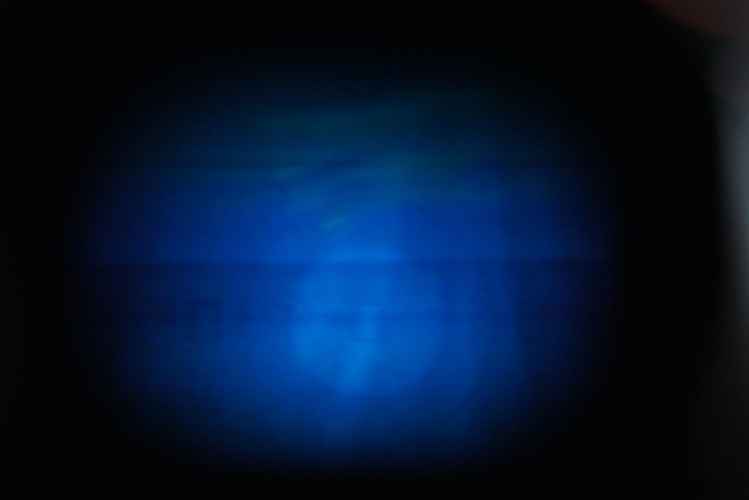 Blue gel through viewfinder