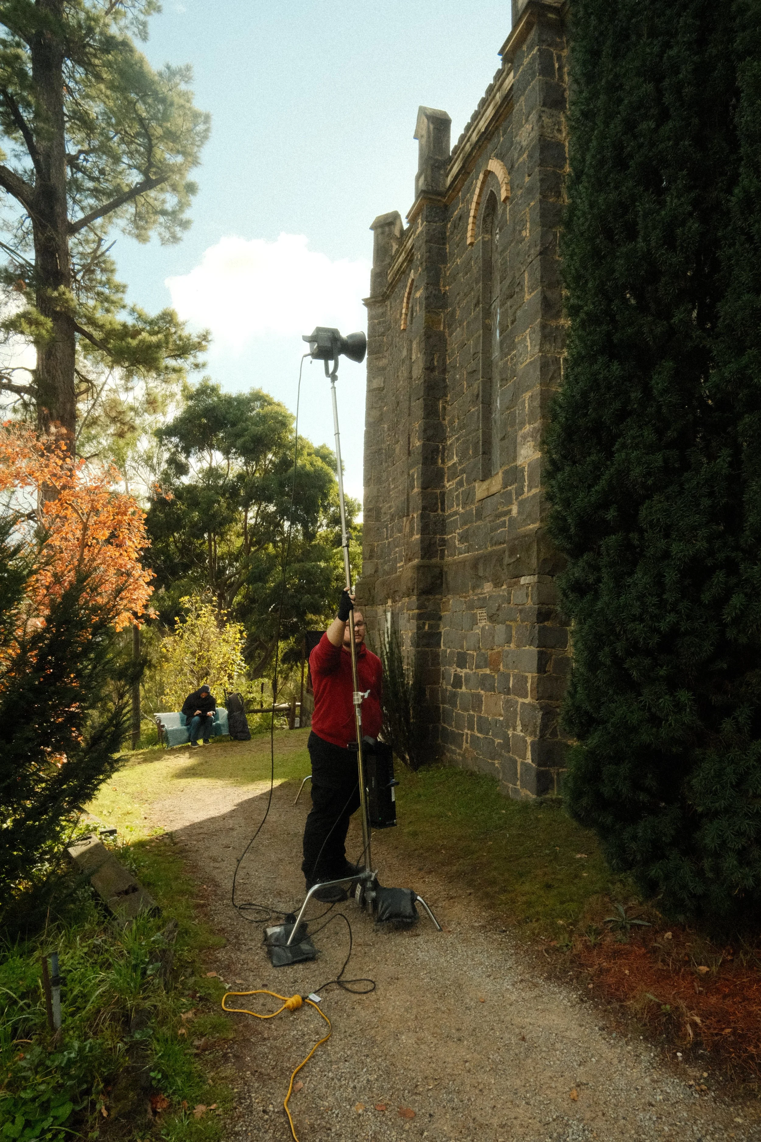 This was our safest Combo stand for the uneven ground