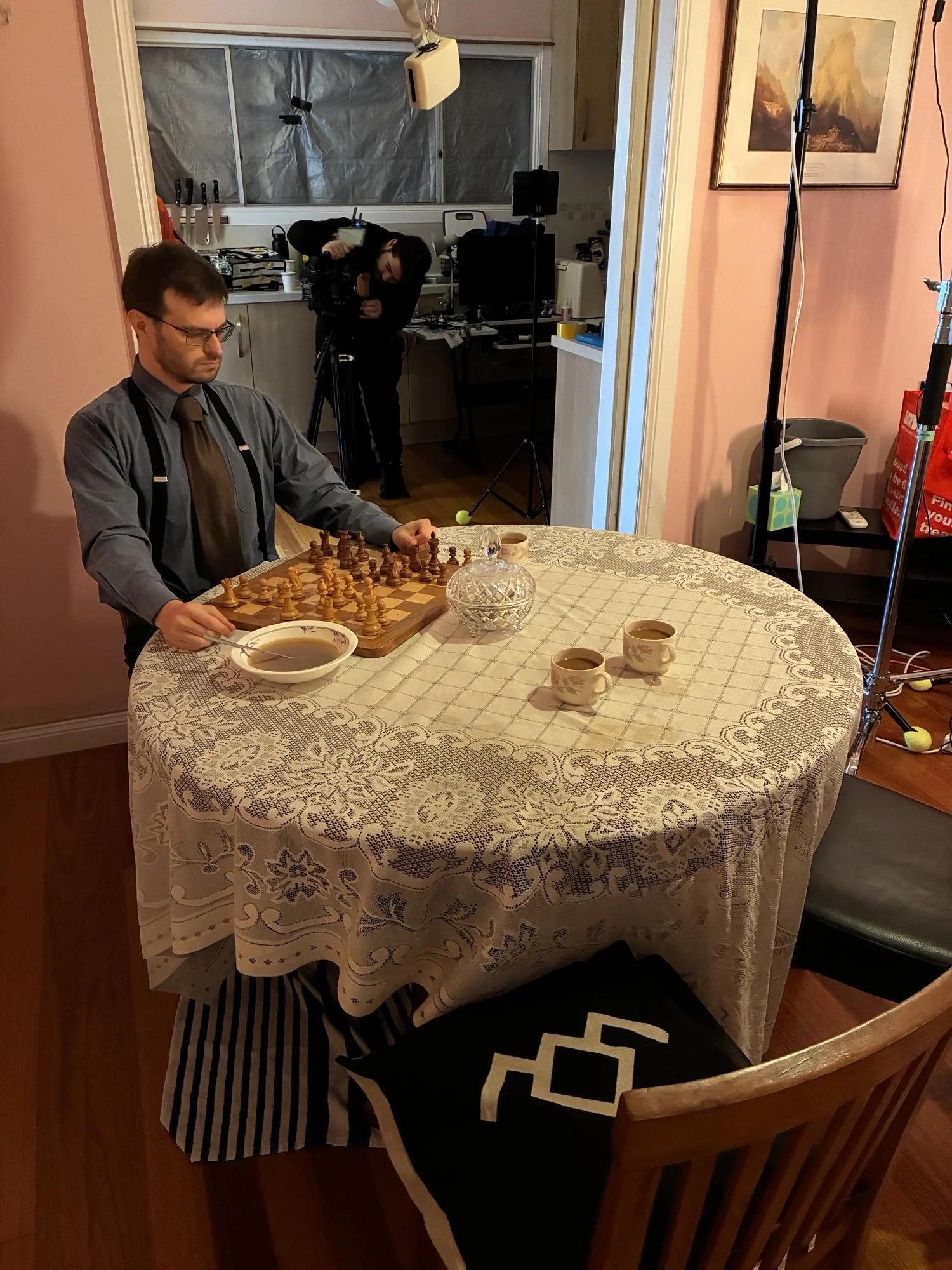 You can just see the suspended MC light