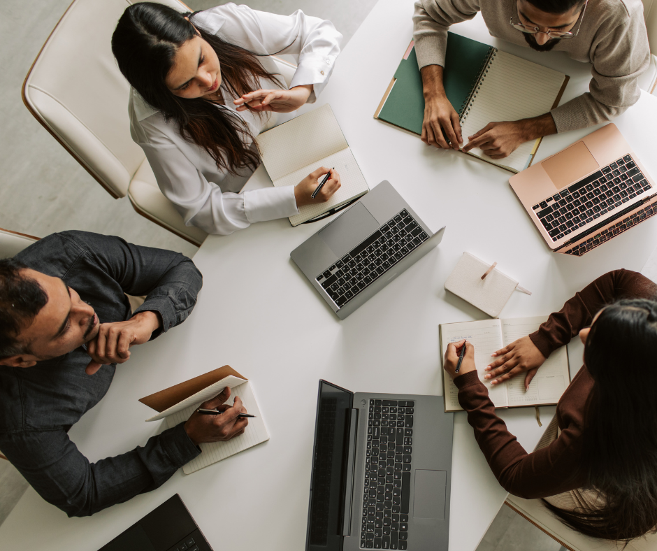 A high-trust team working through a tough problem together.