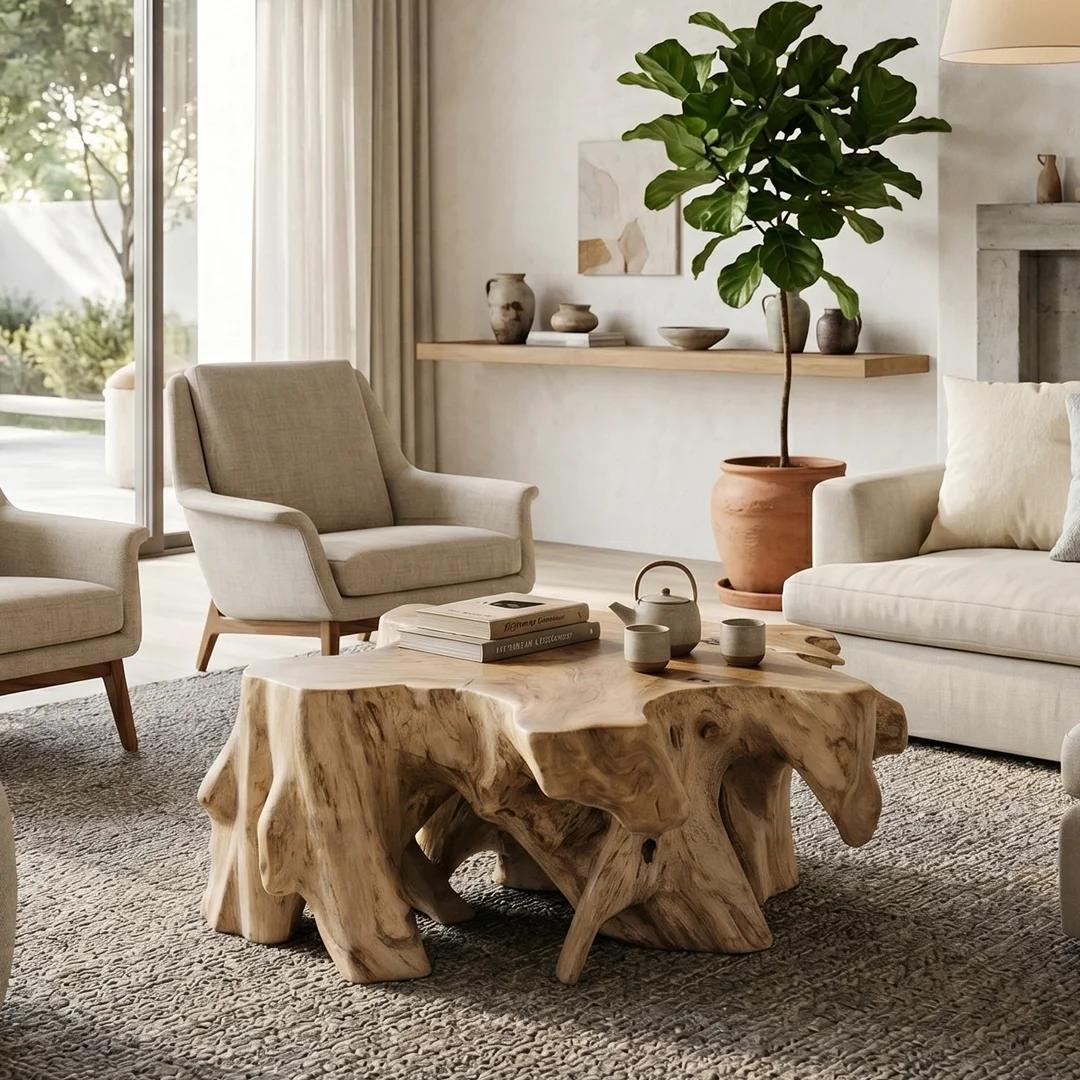 Organic Coffee Table - Teakwood Natural (4).webp