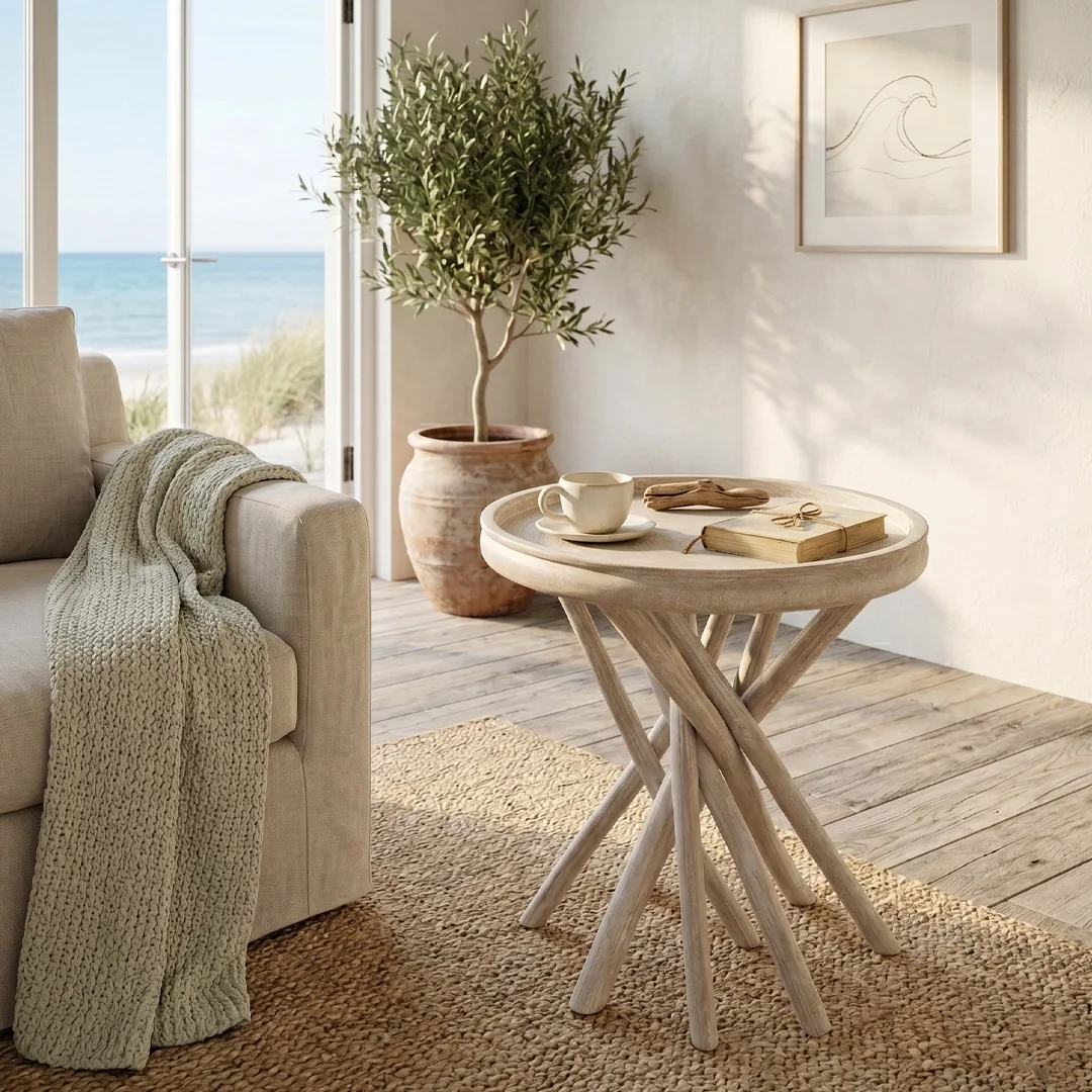 Airon Side Table - Teakwood & Teak Branch White Ivory (5).webp