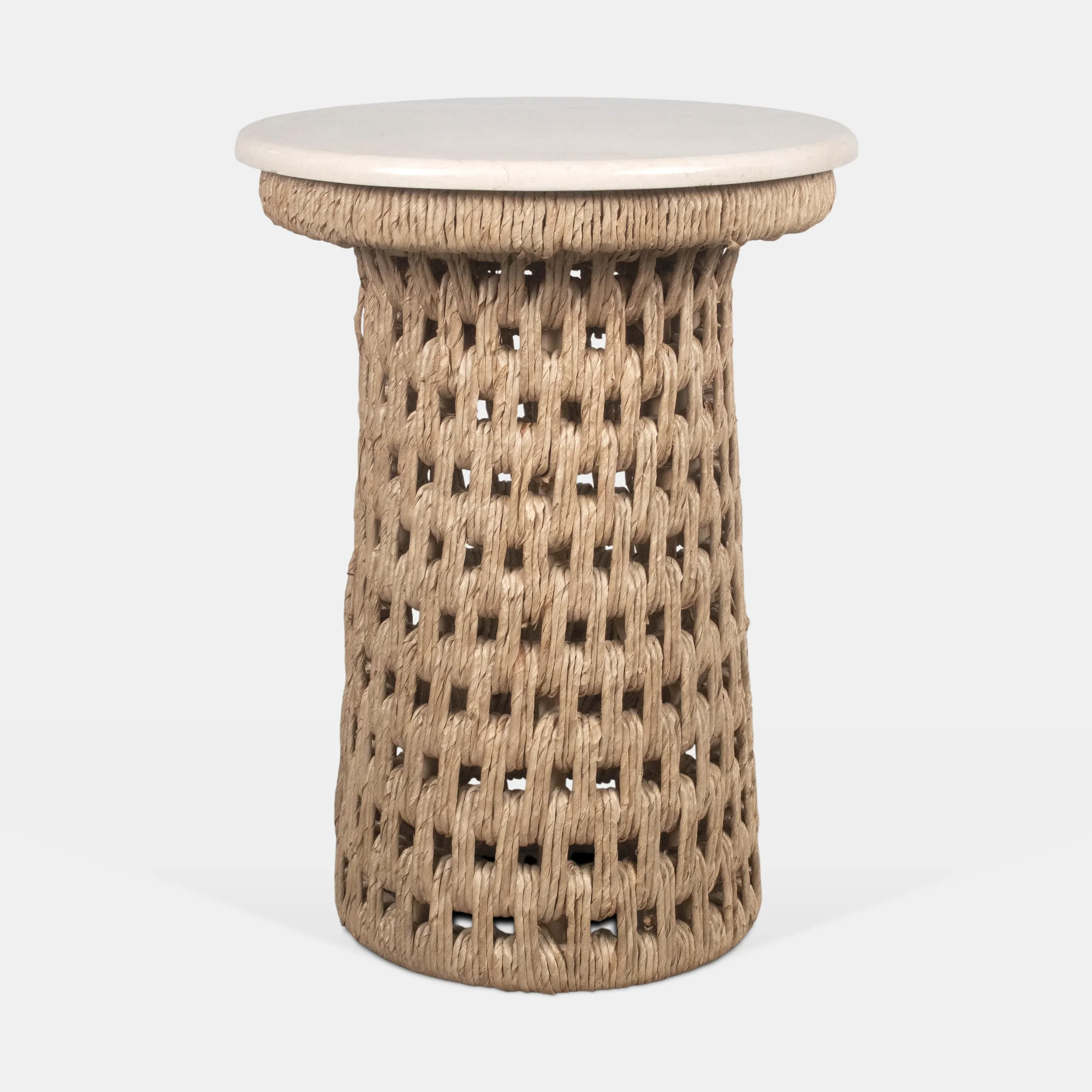 Gantari Side Table - Marble Cream & Banana Leaf Natural (3).webp