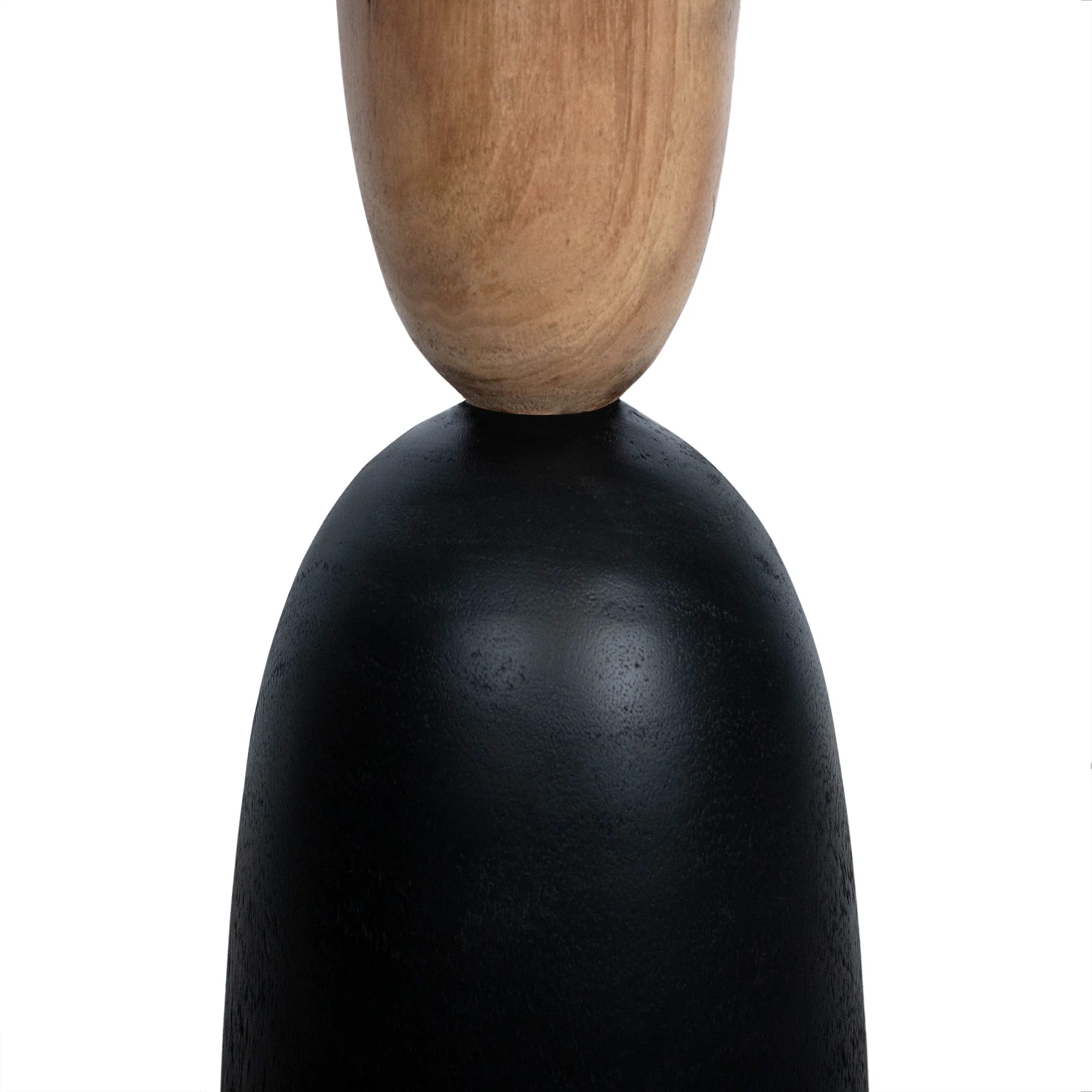 Pablo Side Table W Organic Suar Base - Petrified Wood  - Mungur Mix Natural Black (1).webp