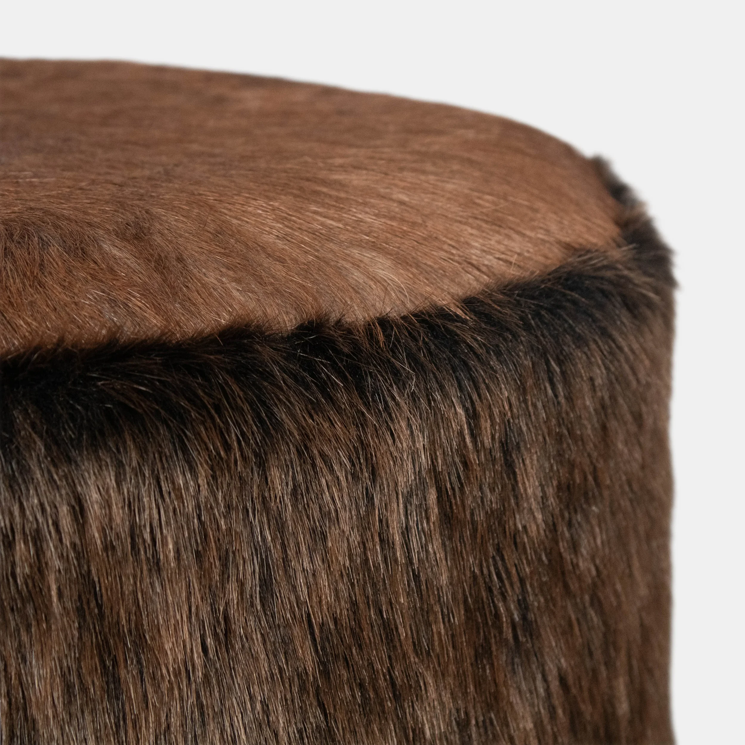 Safari Tall Ottoman - Leather & Faux Fur Brown (1).webp