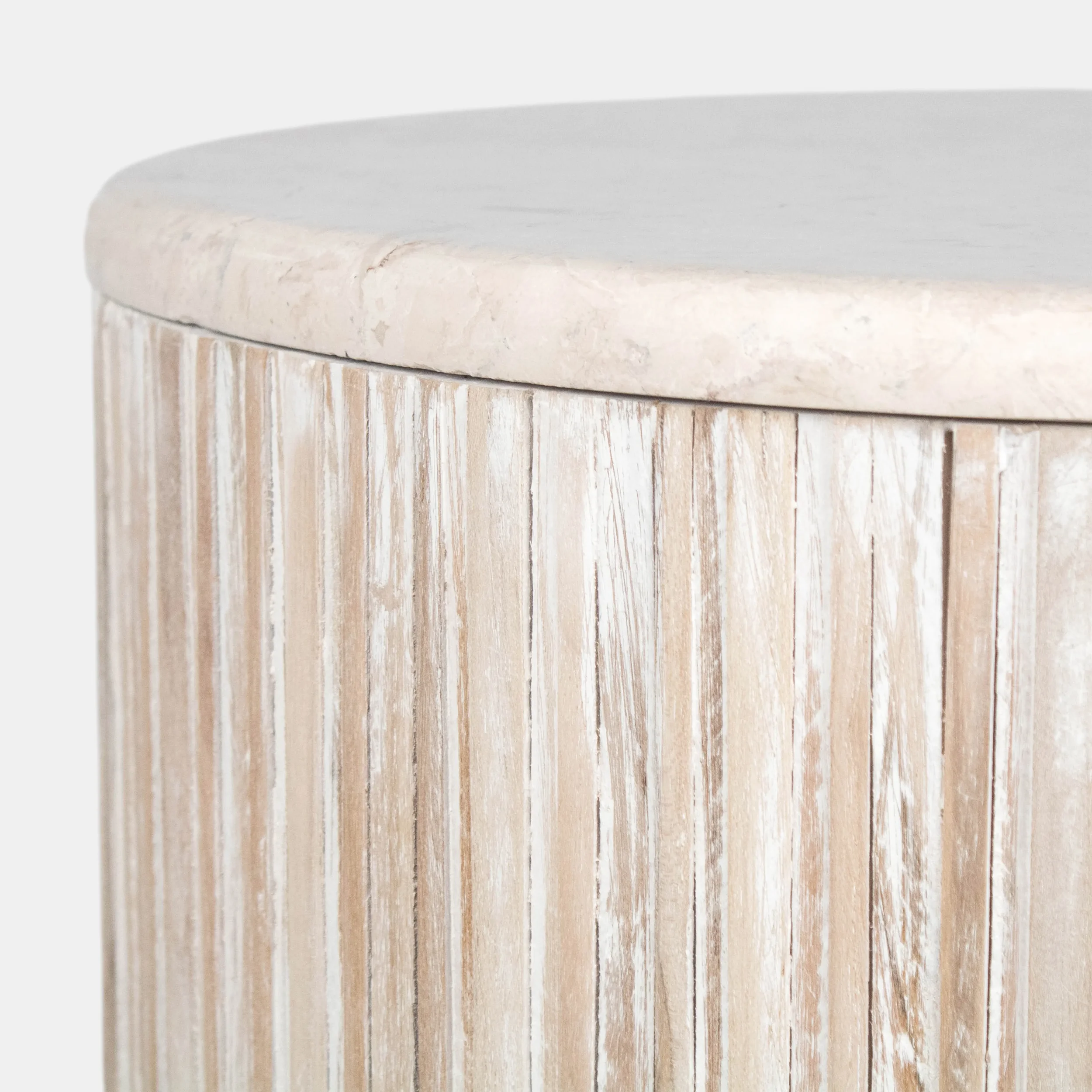 Amartya Side Table - Marble Cream & Envi Slat White Wash (4).webp