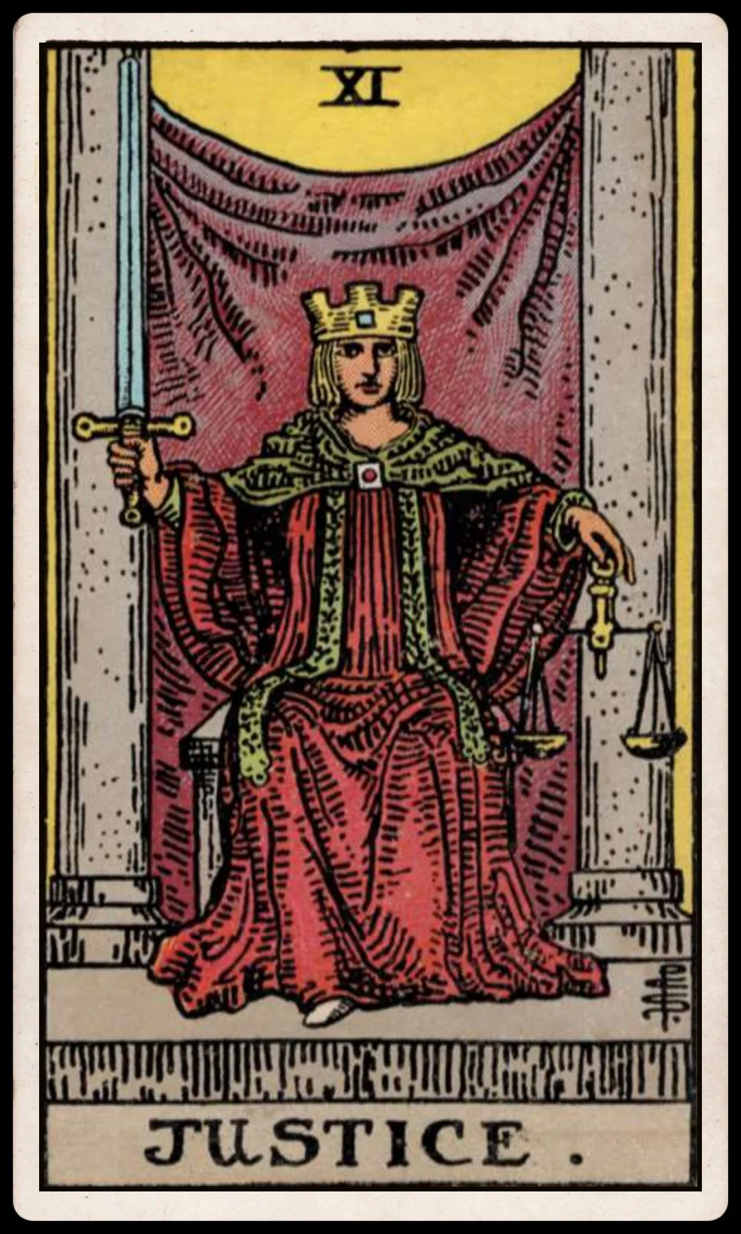 Justice Tarot Daily Tarot Draw Justice Tarot Daily Tarot Draw