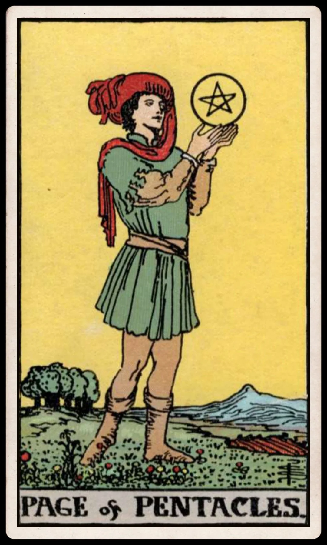 A person holding a tarot card labeled 'Tarot Card of the Day,' symbolizing daily tarot practice and reflection.
