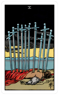 Ten of Swords Rider Waite Tarot