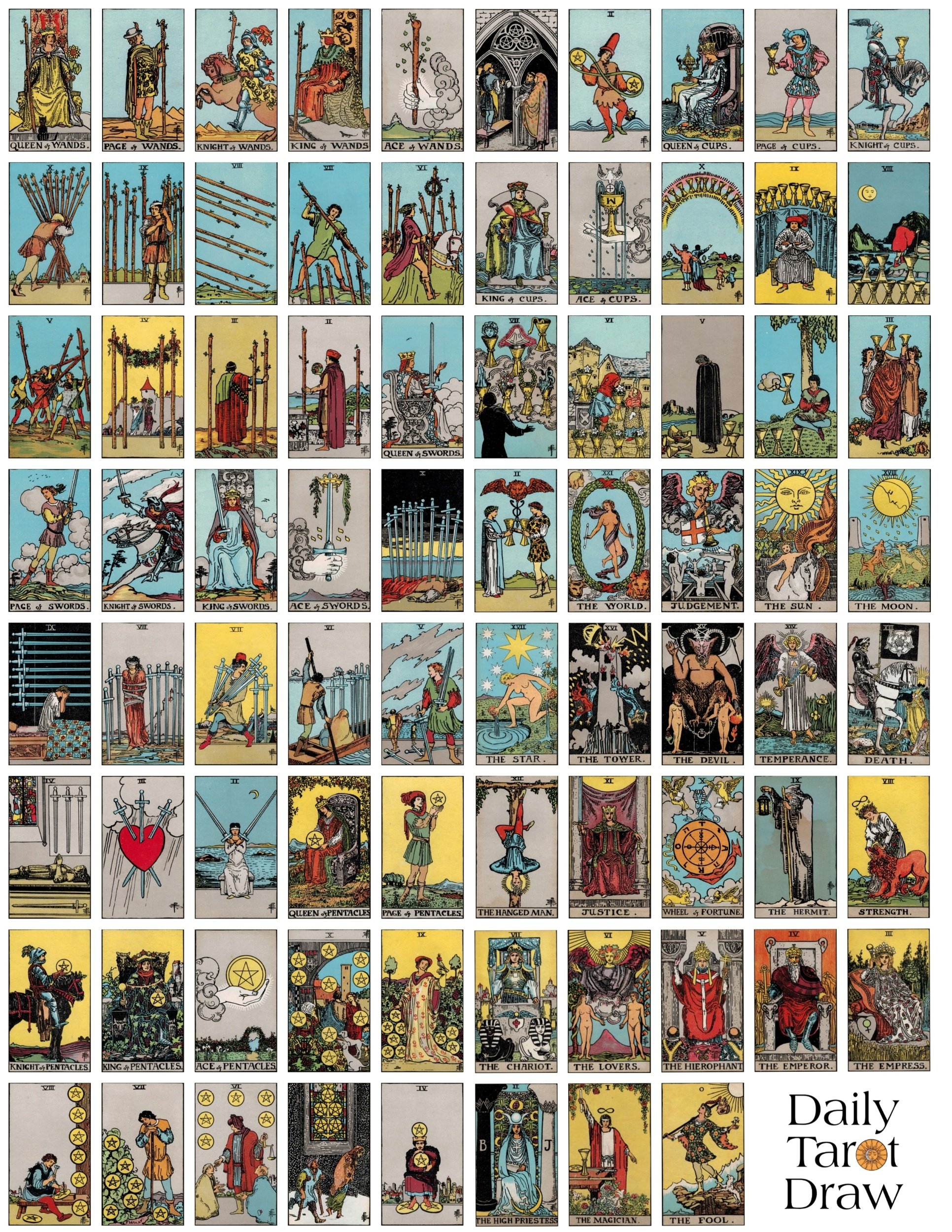 Printable Mini Tarot Cards Pdf Free