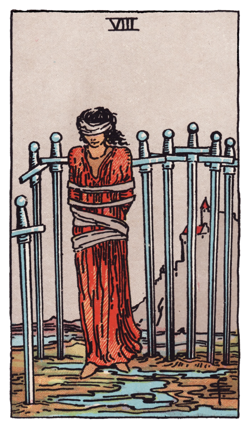 8 of swords tarot card of the day