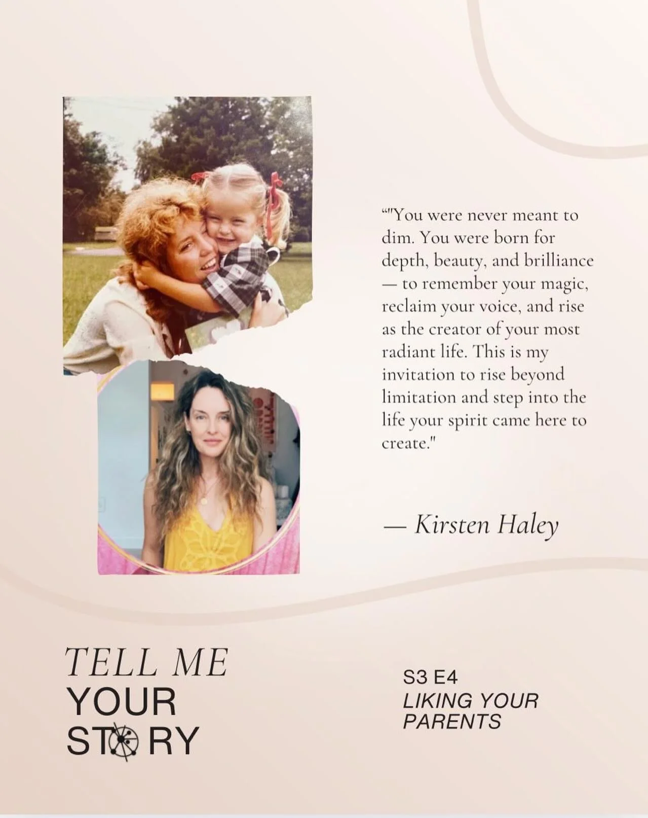 Your reminder to listen to our last episode of Tell me your Story Podcast 🩷