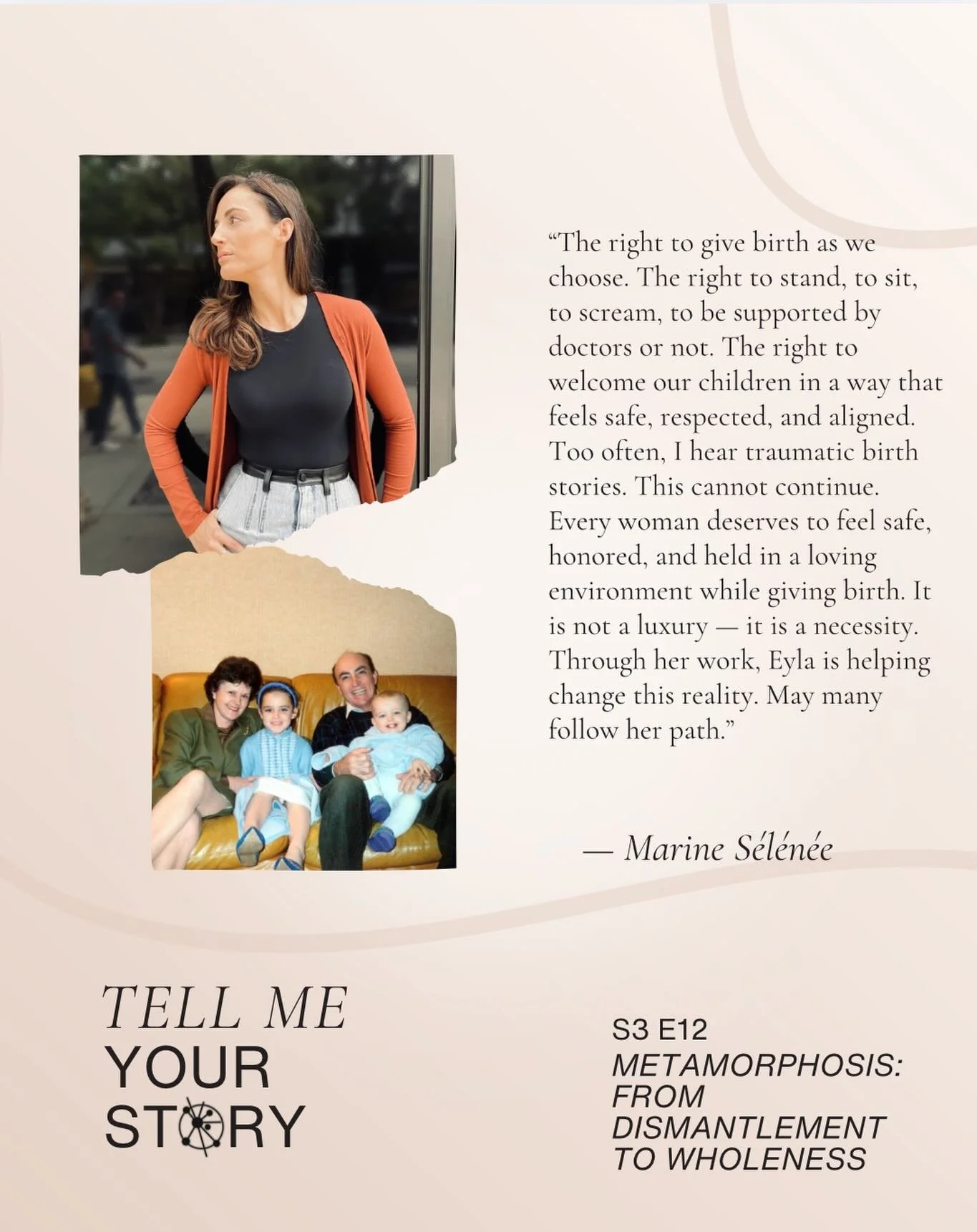 New episode with @eyla_cuenca_birth on Tell me your Story Podcast ❤️