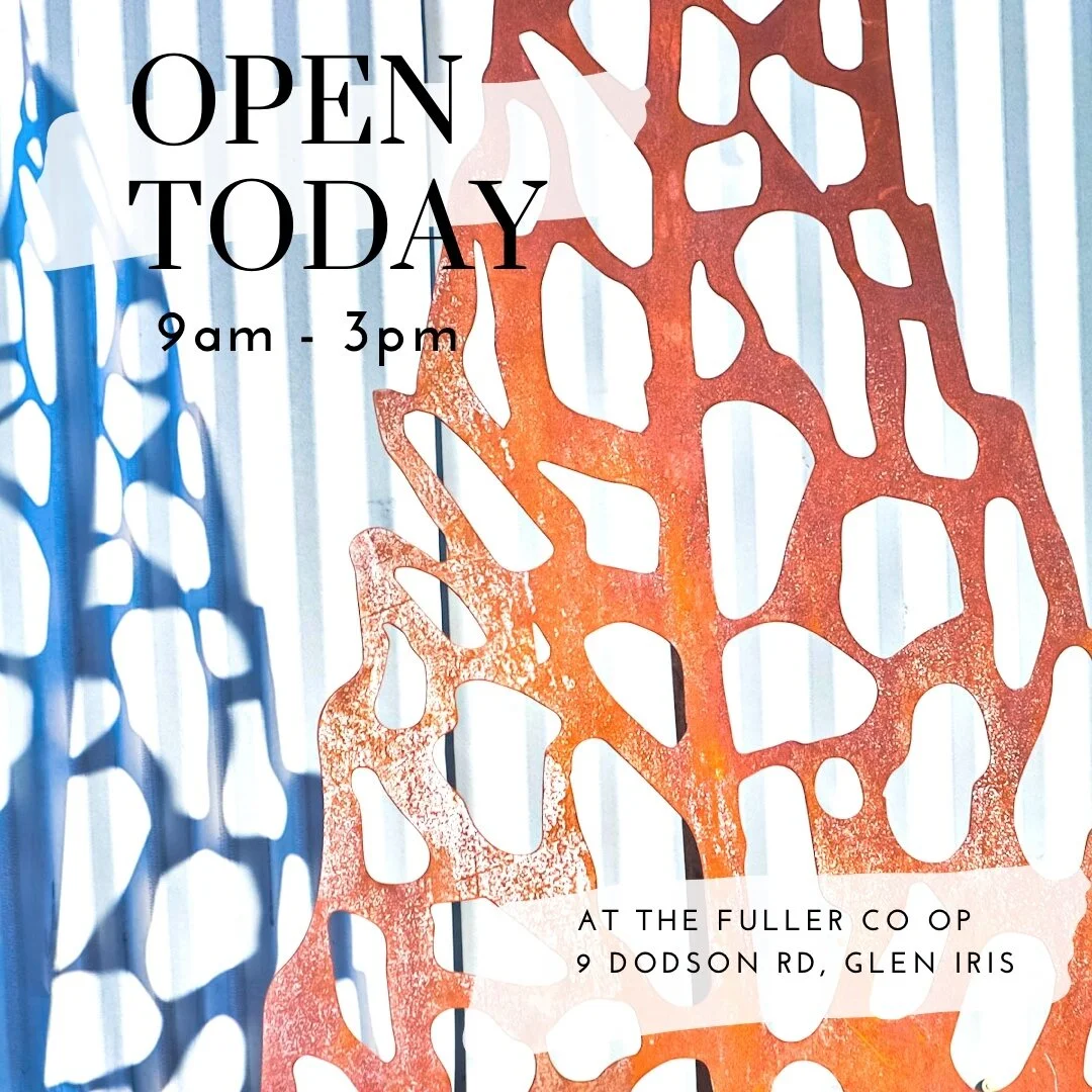 Perfect spot to spend a Saturday morning @thefullercoop, see you there ✌️

#giftideas #gifts #uniquegifts #art #melbourneart #perthart #bunbury #gifting #sculpture #steel #metal #mixedmediaart #nativeflora #artgallery
#shopsmall #smallbusinesssupport