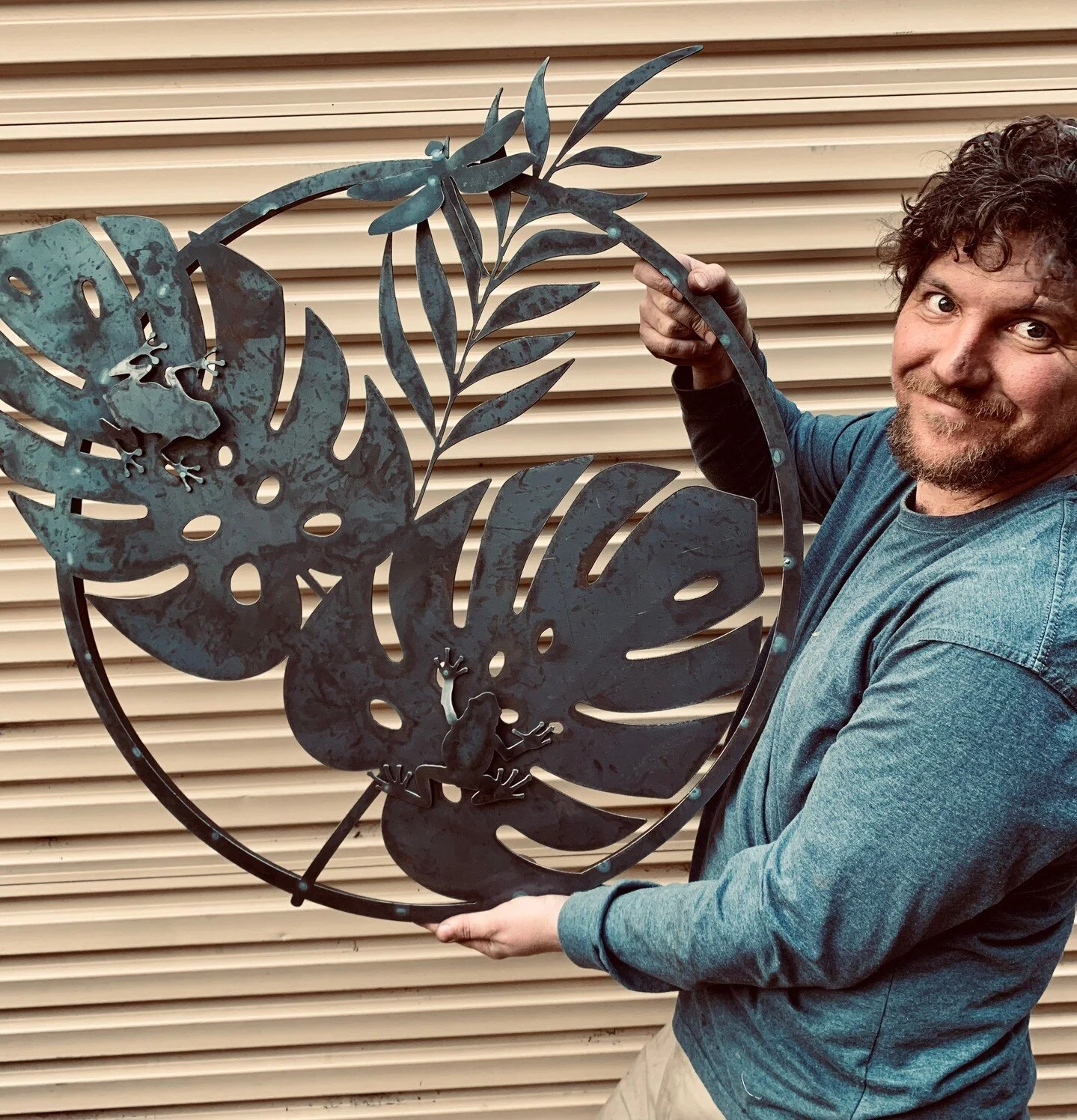 Covered in metal dust and grease but still smiling&hellip; Jakes been busy making a few new pieces for the Nannup Flower and Garden Festival this weekend 👍

We will have a stall at the festival this Sat/Sun 9 - 4 

#nannup #flower #garden #festival 