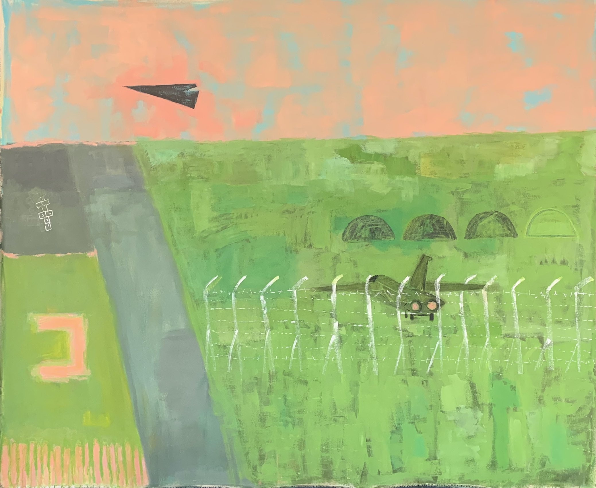 Background Noise 2. Acrylic on unstretched canvas