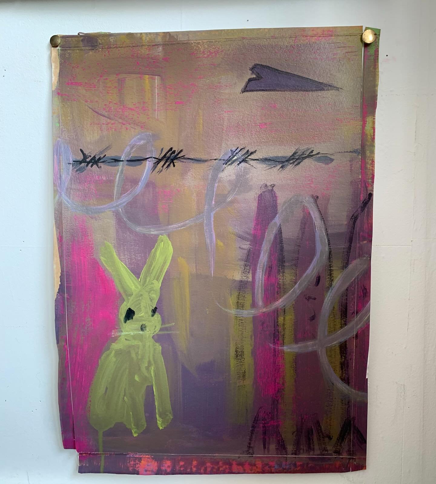 Radioactive Bunny has just gone off to an enthusiastic collector. So thrilled that they understand and support the new direction my work. I will be exhibiting new painting collection&rsquo;In Plane Sight&rsquo;, in the Phoenix Art Space Window Galler