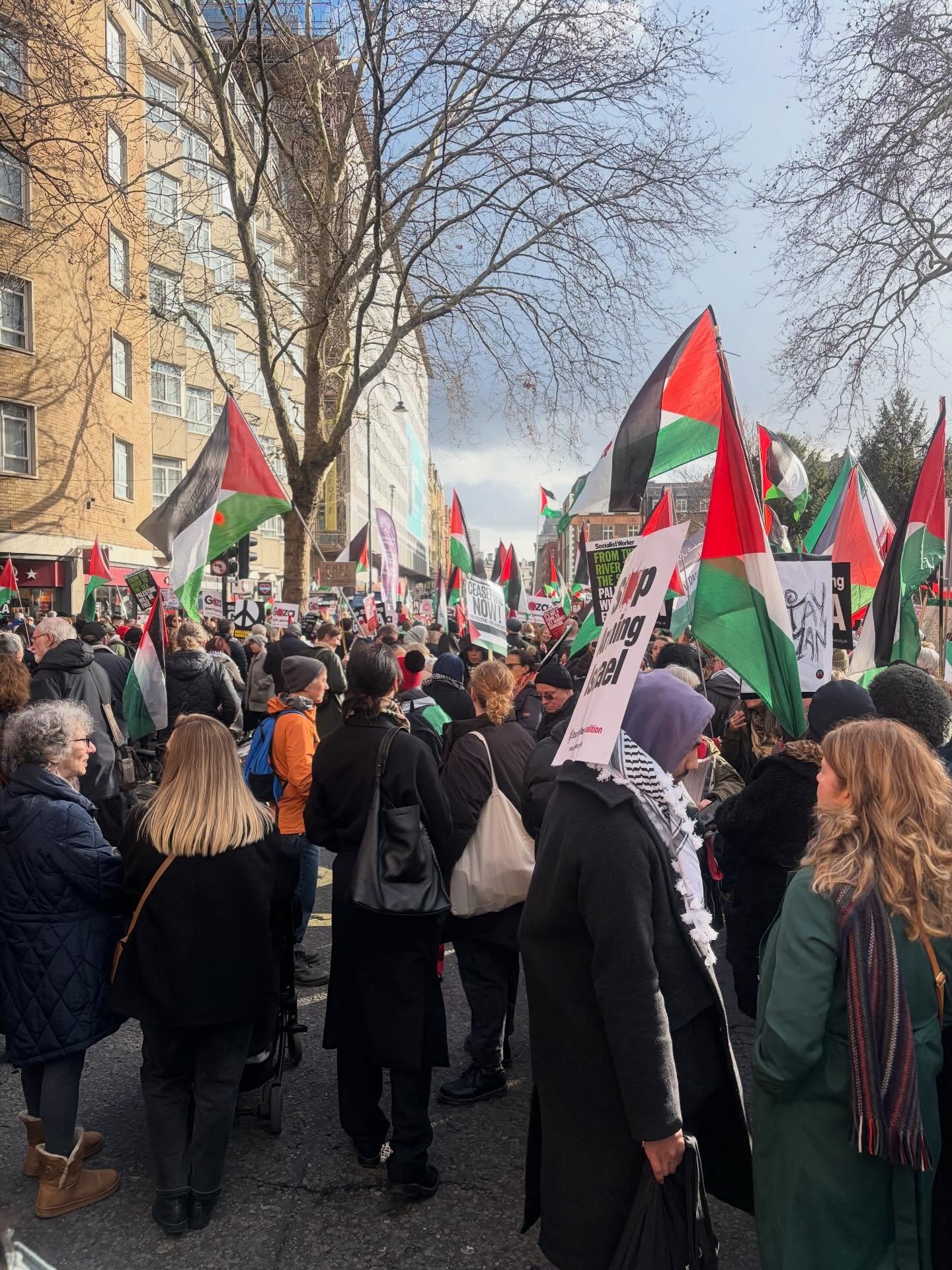 London marching for a free Palestine 🇵🇸🇵🇸☮️