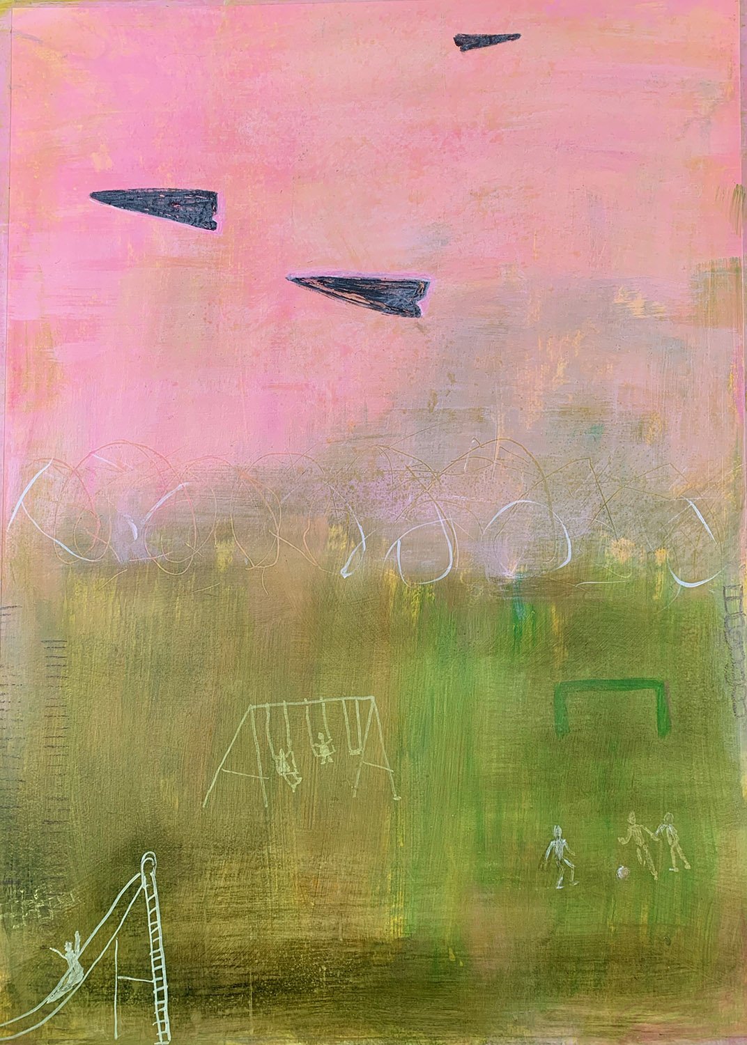 Background Noise 7. Acrylic on paper.