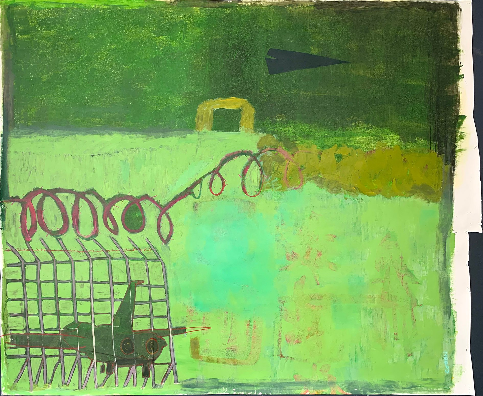 Background Noise 1. Acrylic on paper