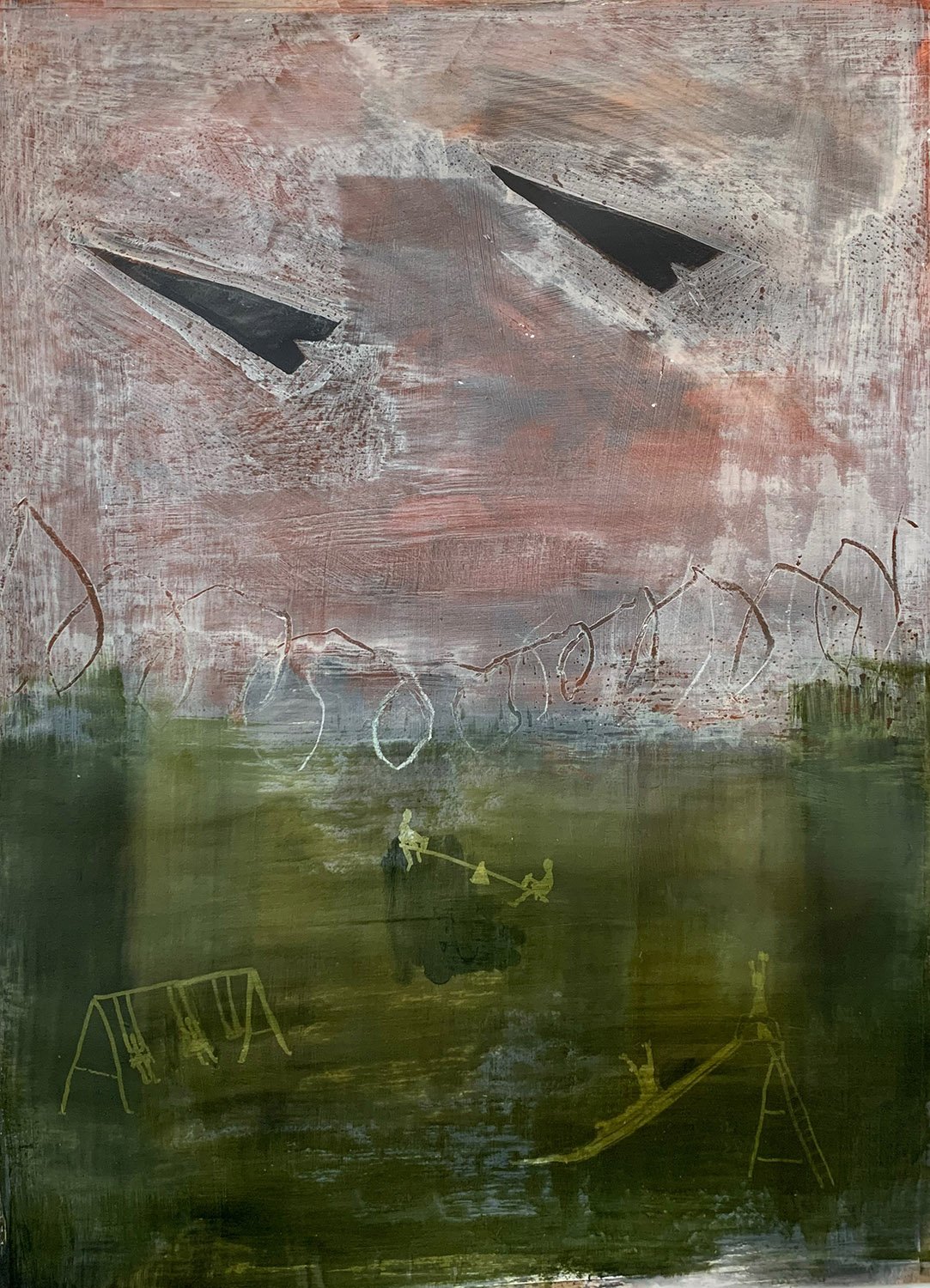 Background Noise 6. Acrylic on paper.