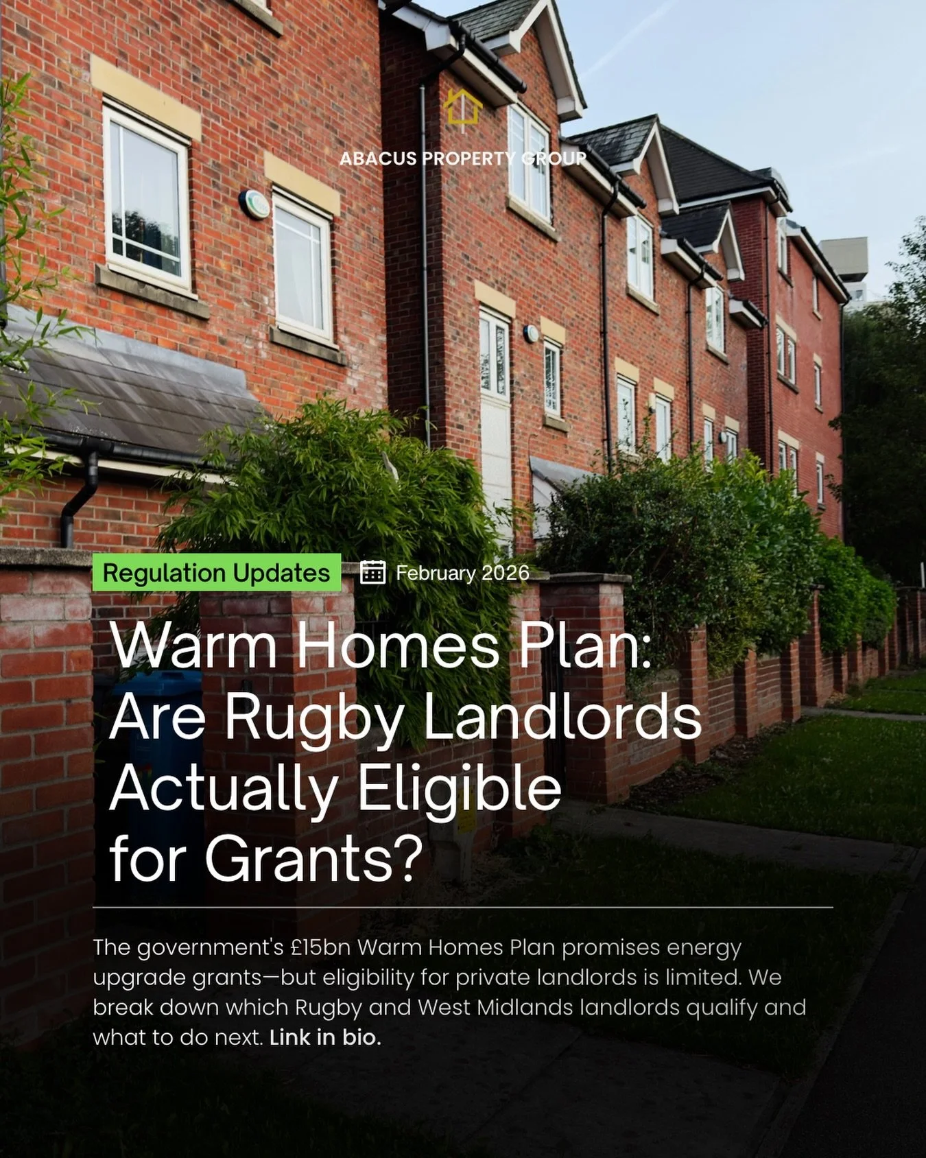 The government&rsquo;s &pound;15bn Warm Homes Plan promises energy upgrade grants&mdash;but eligibility for private landlords is limited. We break down which Rugby and West Midlands landlords qualify and what to do next. 

🔗 Read more, link in bio.
