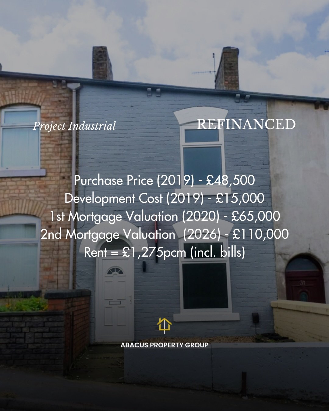 Our very first acquisition - and we still own it for free. 🤷🏻&zwj;♂️

Introducing Project Industrial, purchased for &pound;48,500. &pound;15k refurb. Refinanced and got our money back out. Seven years of rent collected ever since.

Today it's sitti