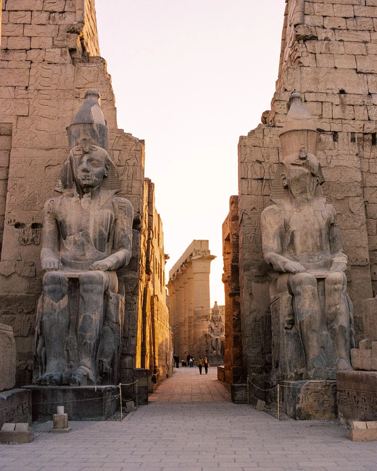 Luxor Temple 1400BC. The last photo is of Alexander The Great being shown as an Egyptian god because he saved the Egyptians from The Persians. The Romans used the Temple as a church and there is still some religious paintings left from this. It was t