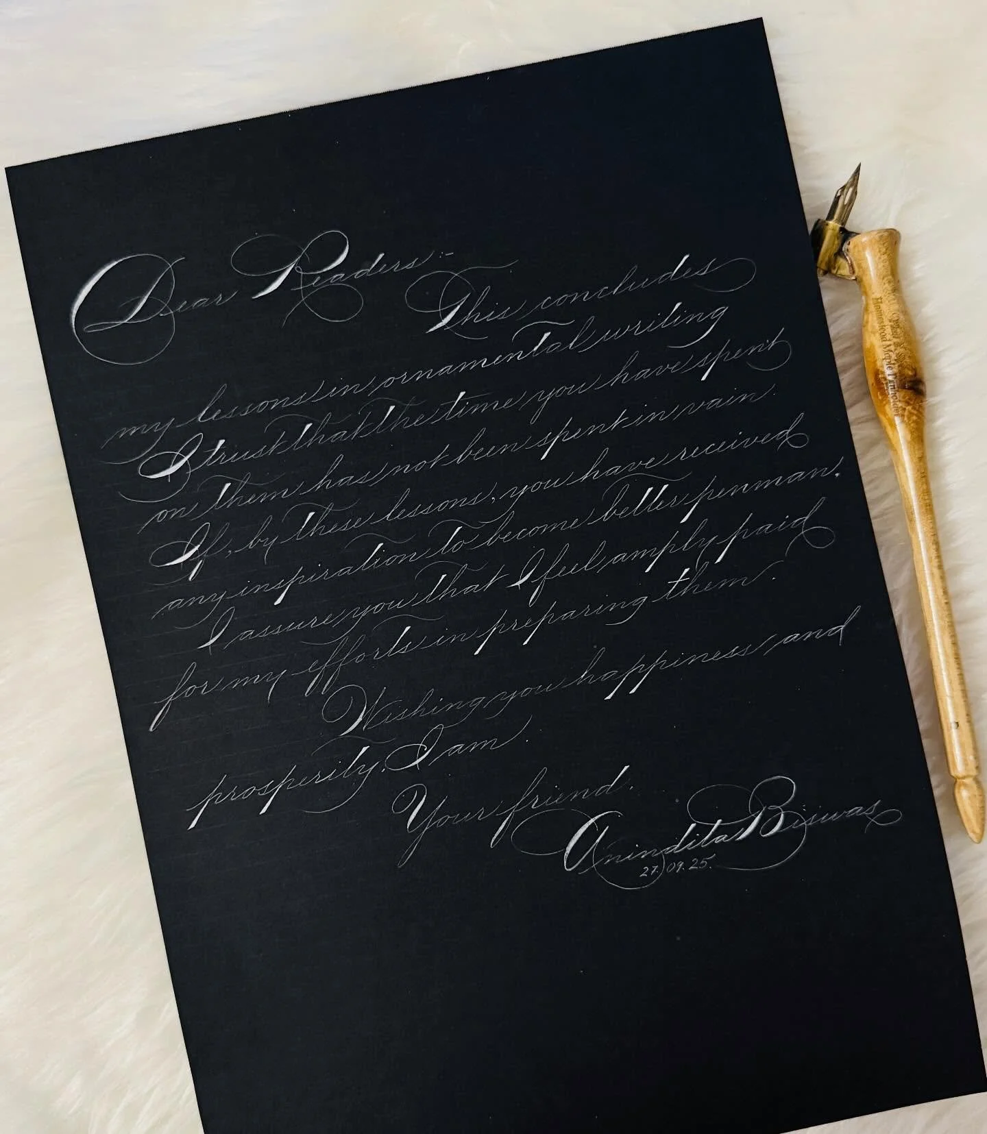 I&rsquo;m closing the @speedball_calligraphy takeover with the script that has always felt both my greatest love and my biggest challenge - Ornamental Penmanship. ✍🏻
For the past 2&ndash;3 years, I&rsquo;ve gone back and forth with this hand, never 