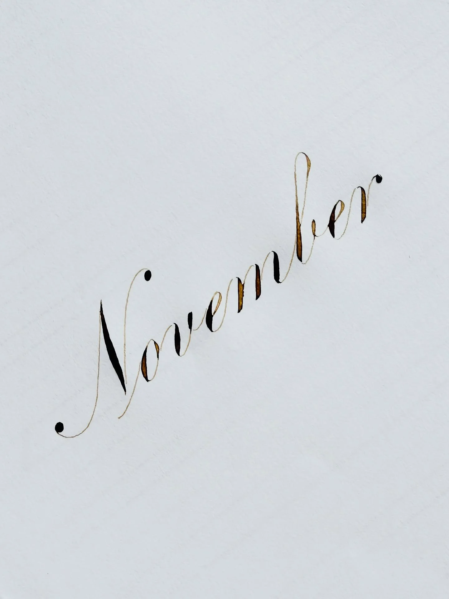 Hello November!
Written in Engrosser&rsquo;s Script in Walnut ink and Gilott 303
.
#engrossersscript #dreaminginscript #grimesmethod #disengrossersscript #calligraphy #calligrapher #penman #penmanship #penwoman #engrossersscriptnewbie