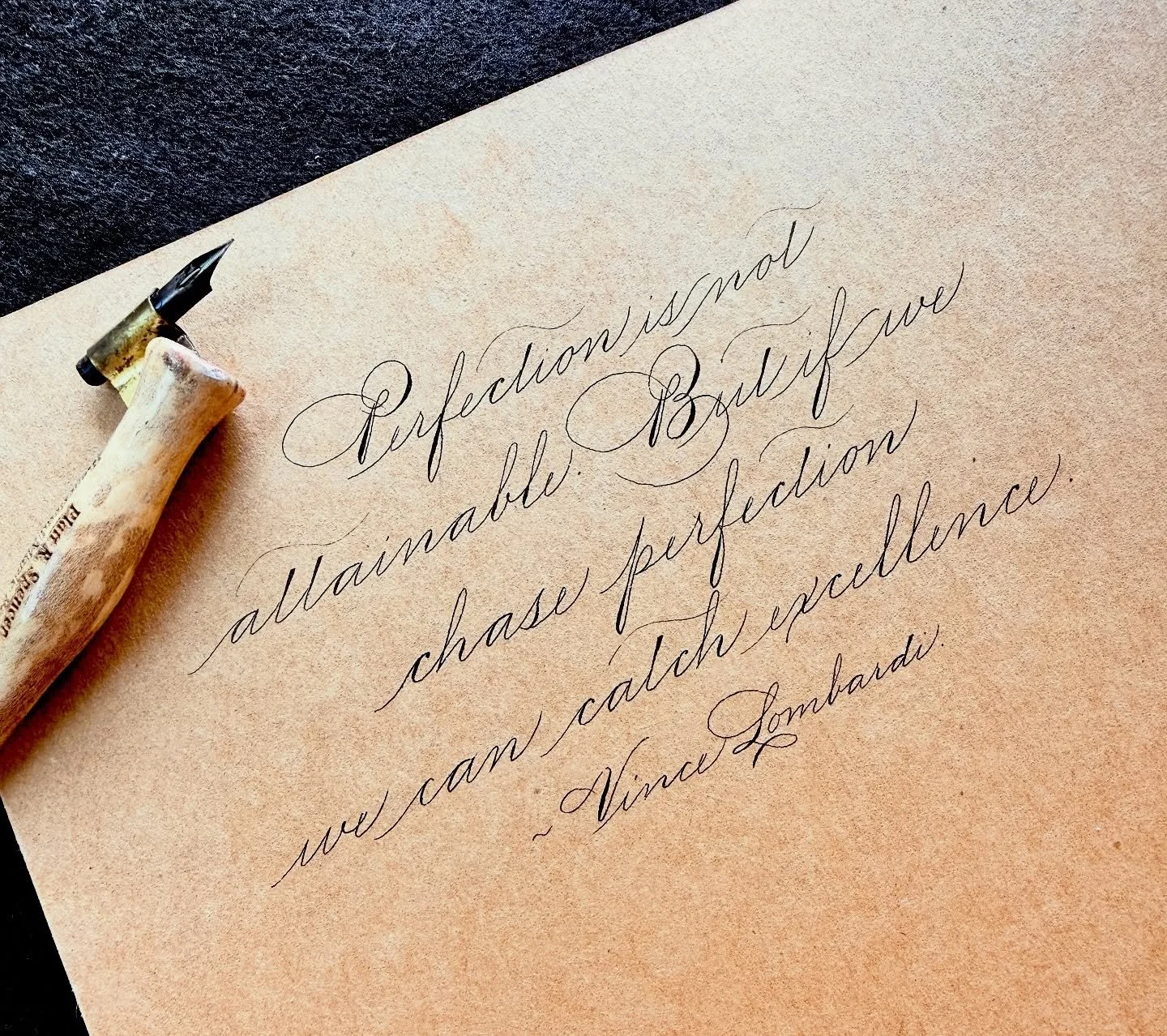 Spencerian Script practice after a long time ✍🏻 in 3 mm x-height !
Nib : Gilott 303
Holder @michaelrsull 
.
#spencerian #elegantspencerian  #calligraphymasters #spencerianscript #instaartist #artistoninstagram #spencerianpenmanship #writing #spencer