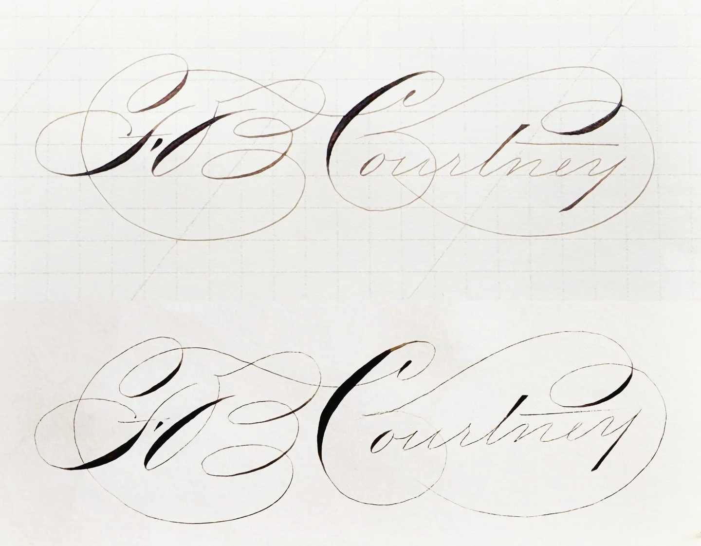 Trying my rusty hand at Signature writing challenge by @mrmgward #sigslinginsunday 
My favourite penman F B Courtney&rsquo;s signature by himself, so I had to try ☺️

#slingsignature #ornamentalpenmanship #penmanship #practise