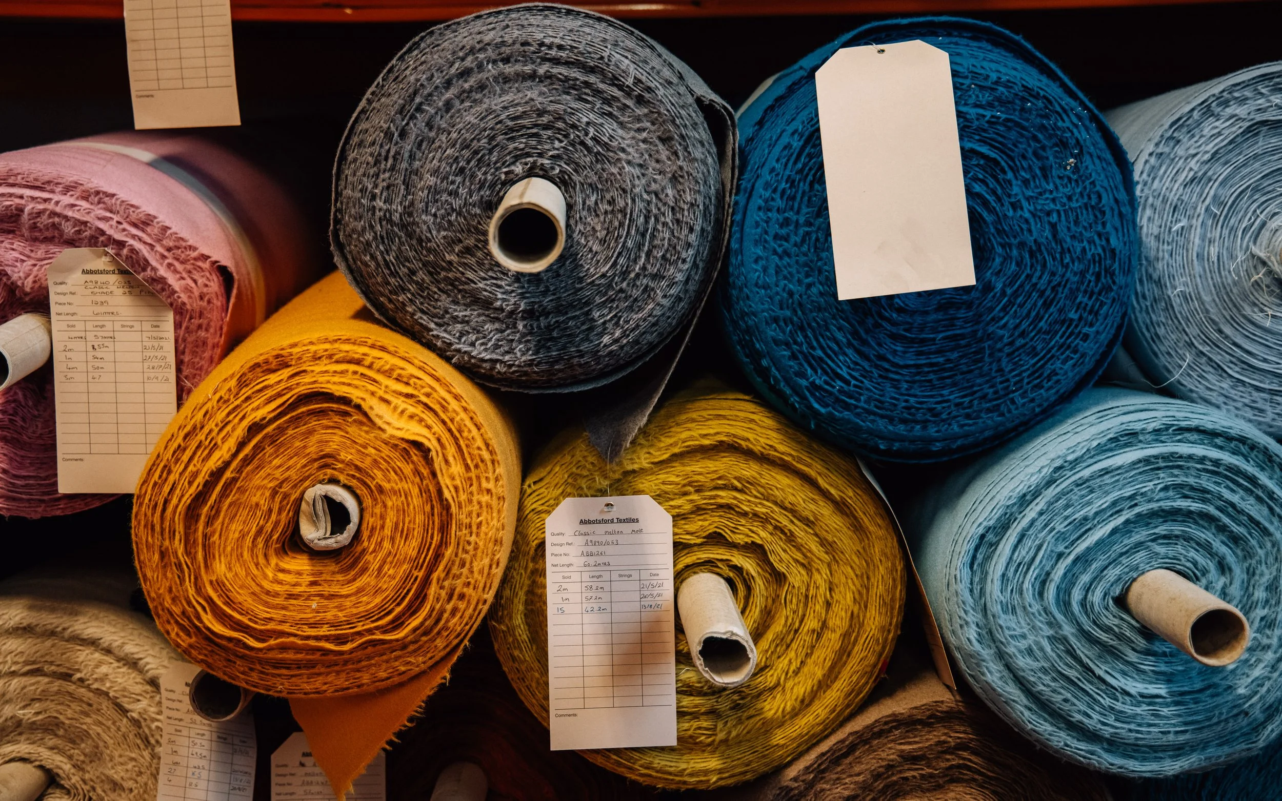  rolls of upholstery fabric, Abbotsford