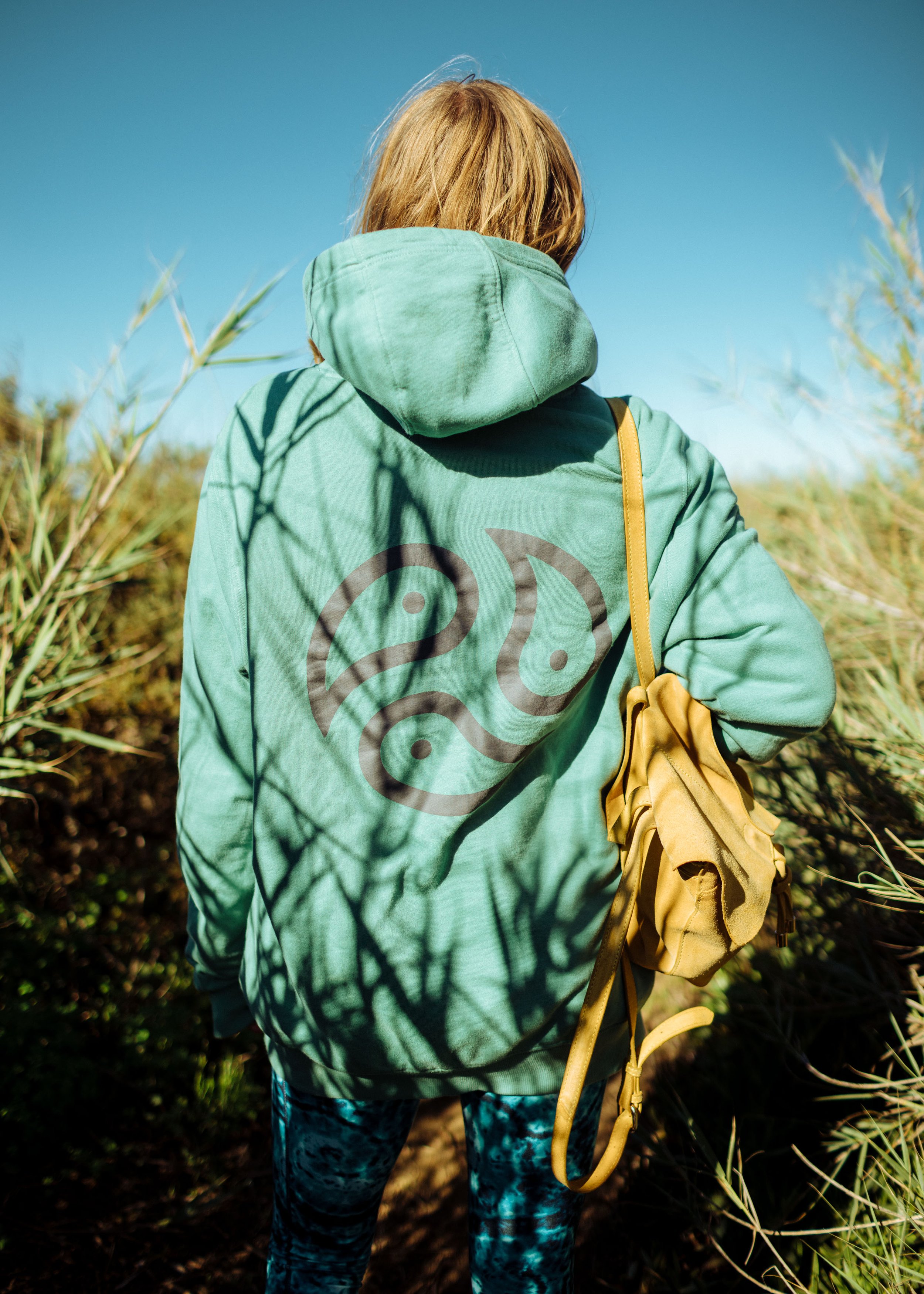 Girl in Hoodie in bamboo, Portugal