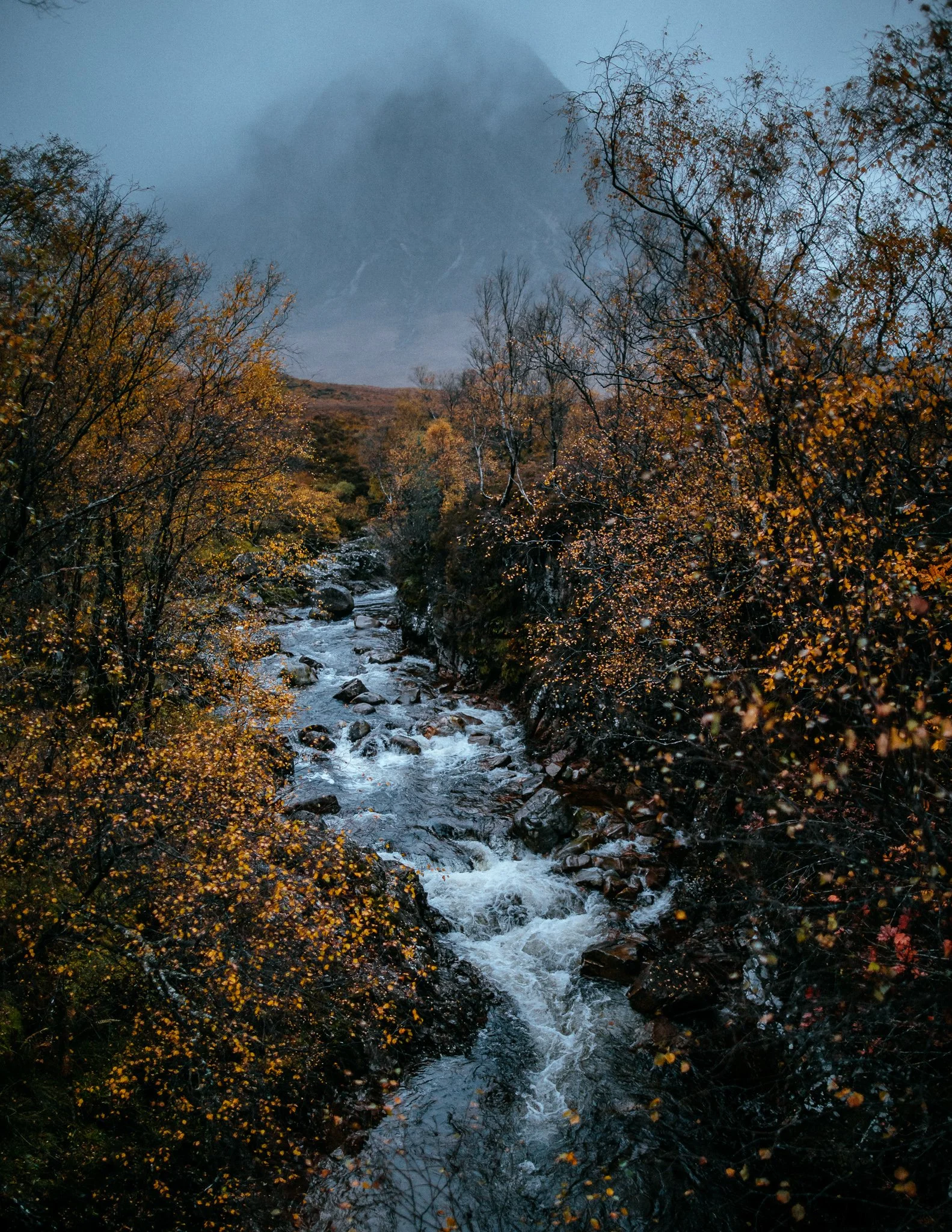The River etive Scotland autumn