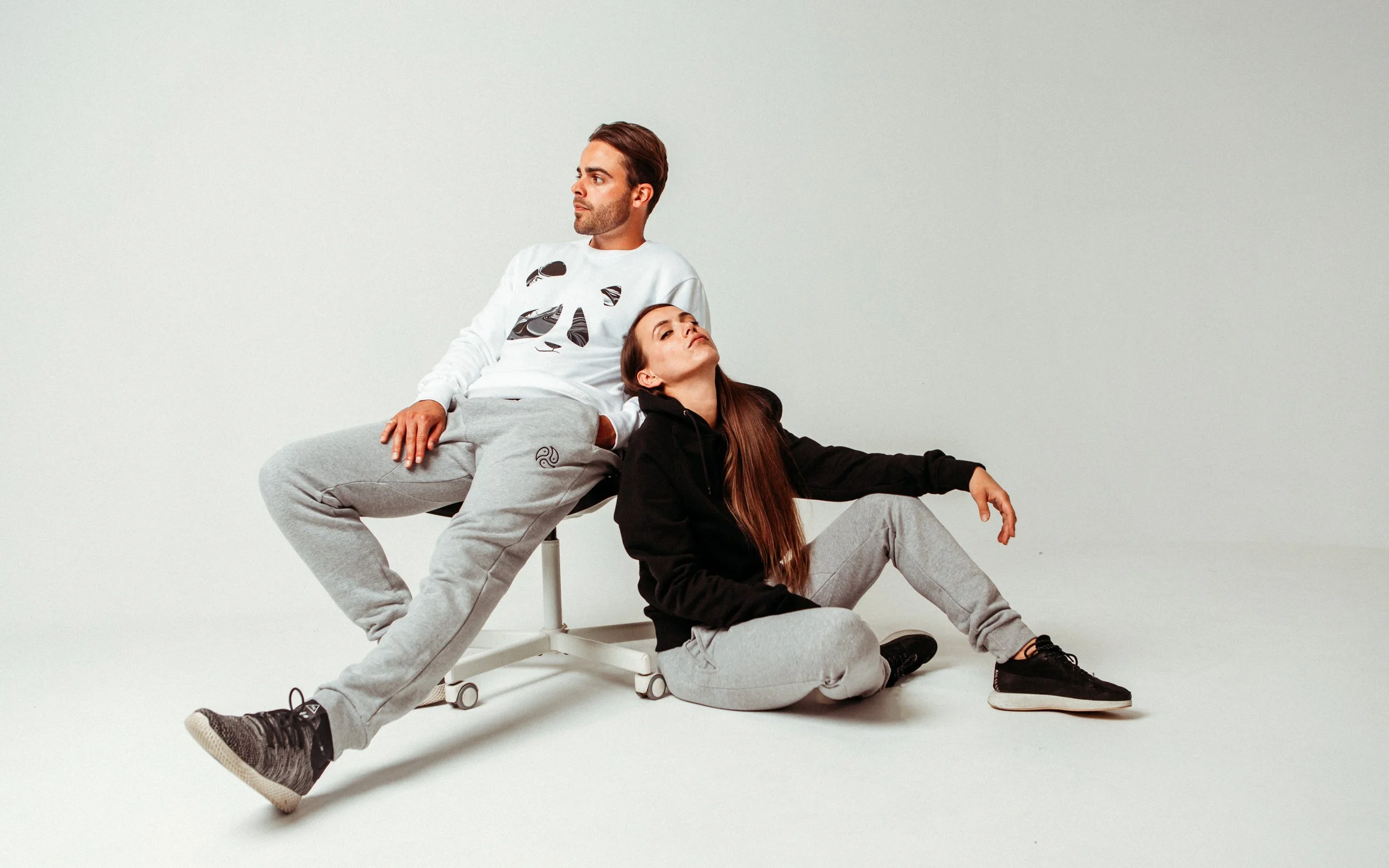  models pose in studio, Leeds