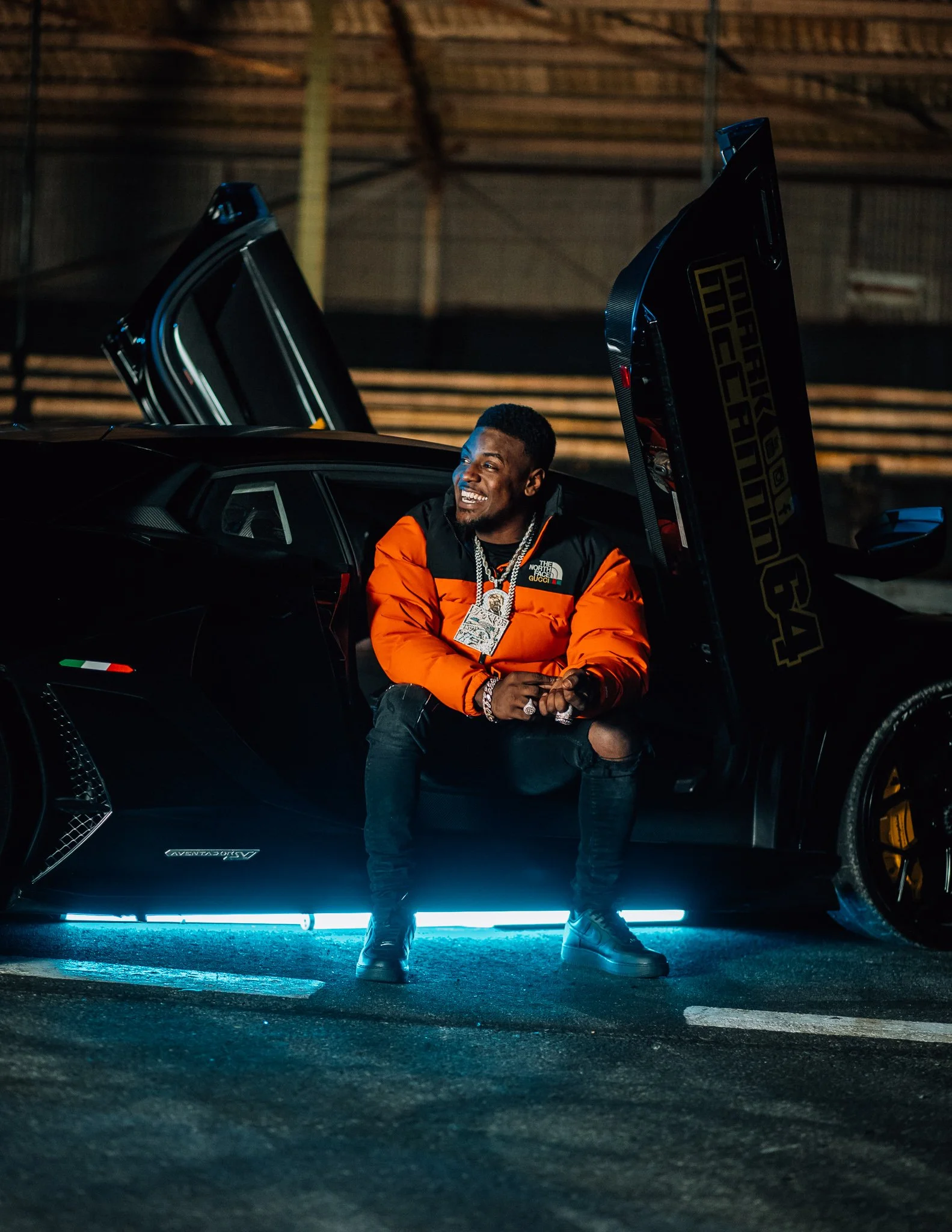 Mist rapper set in the door of Marc McCanns Lamborghini