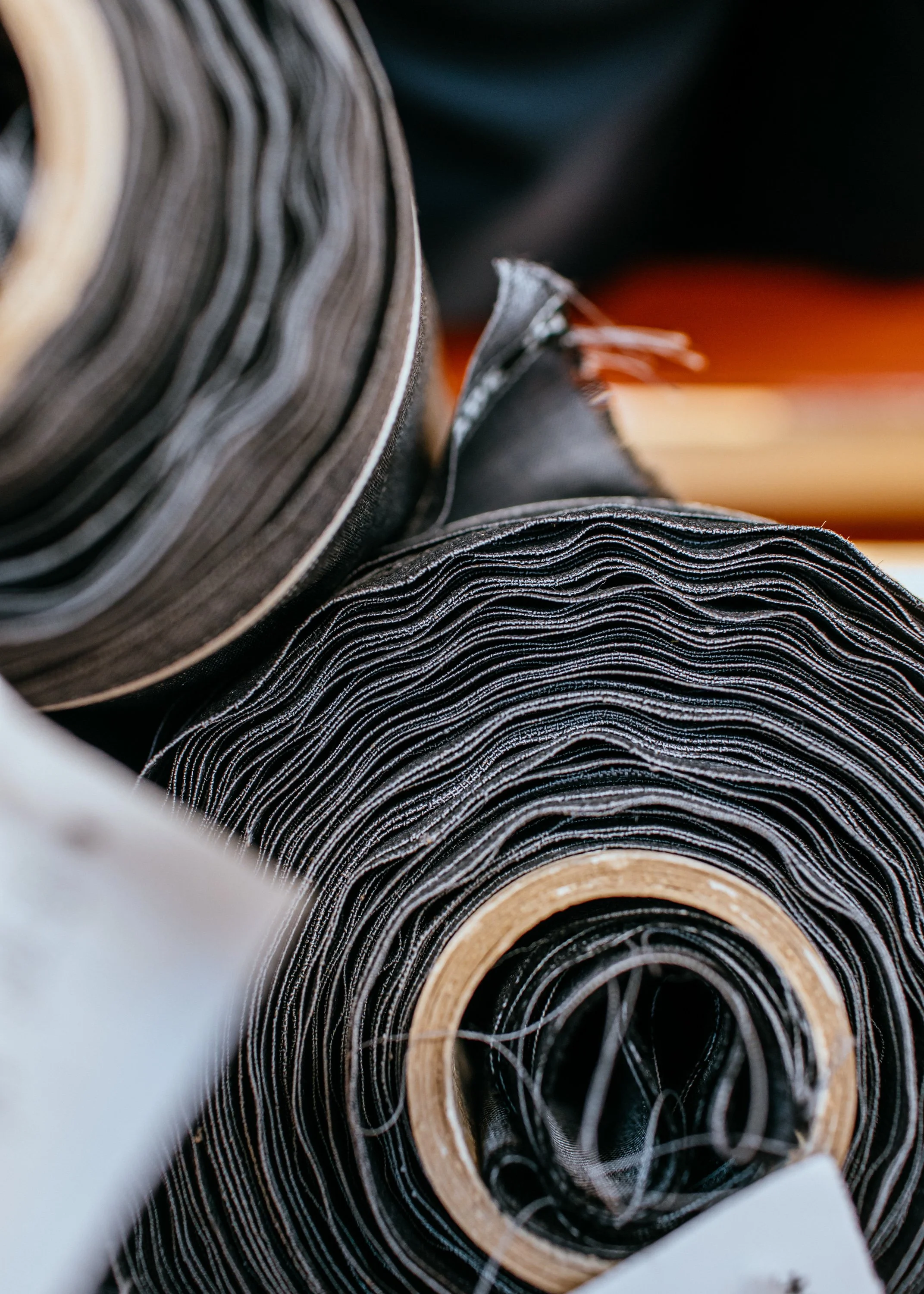  detail on roll of fabric