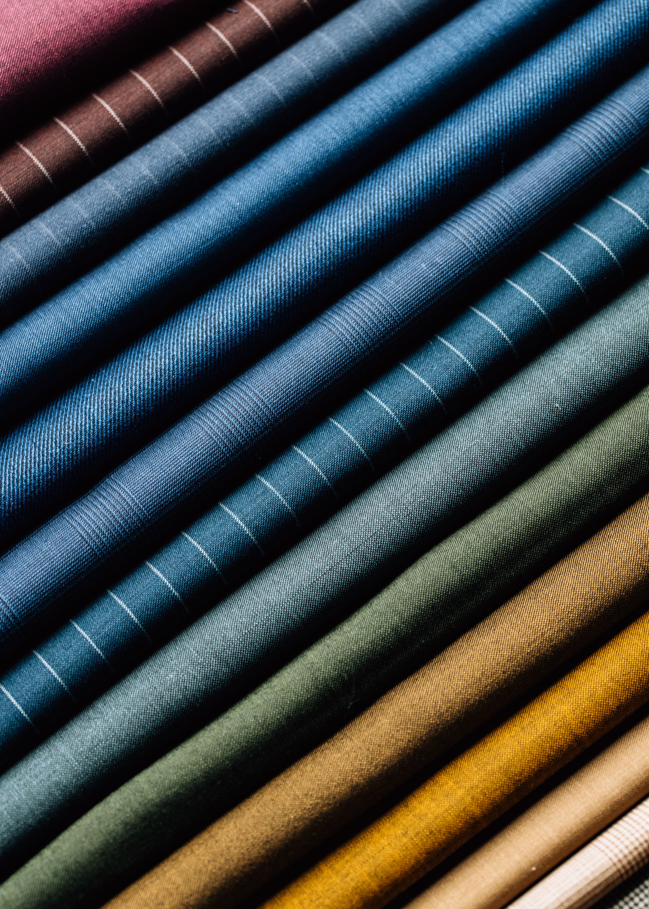  selection of fabric made at Stanley Mills Weavers