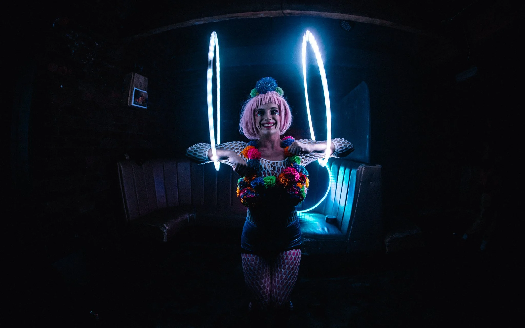  hulahoop performer at Beaver Works