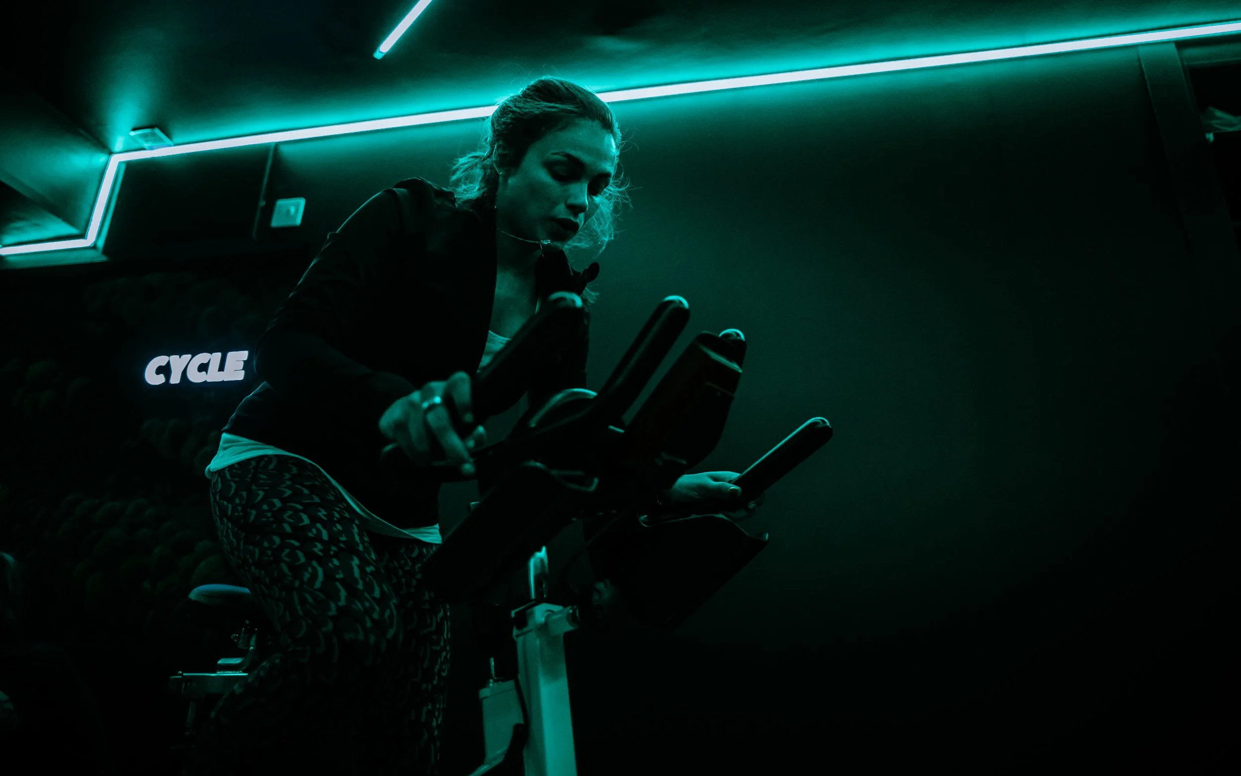  woman on spinning machine at North Studio Leeds